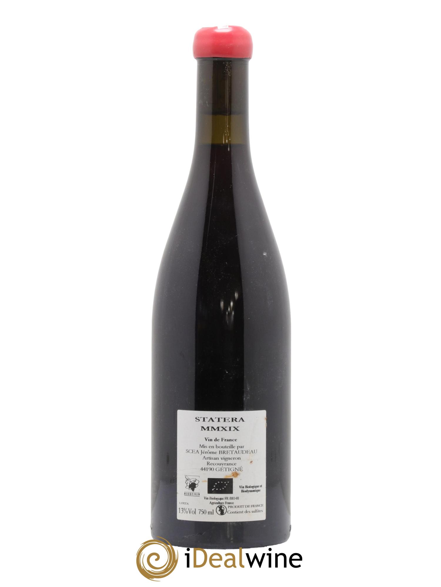 Vin de France Statera Jérôme Bretaudeau - Domaine de Bellevue 2019 - Lot de 1 bouteille - 1