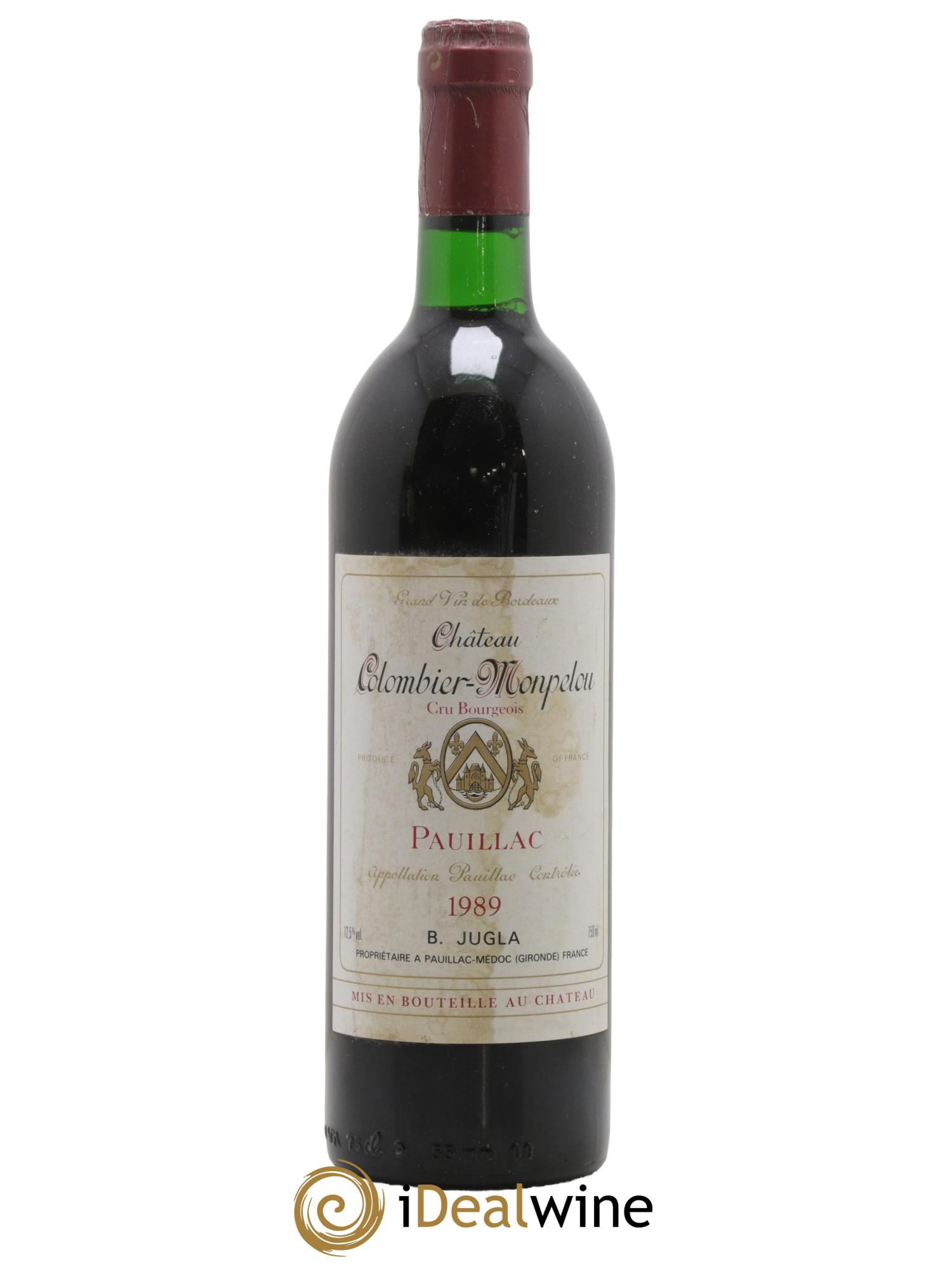 Château Colombier Monpelou Cru Bourgeois 1989 - Posten von 1 Flasche - 0