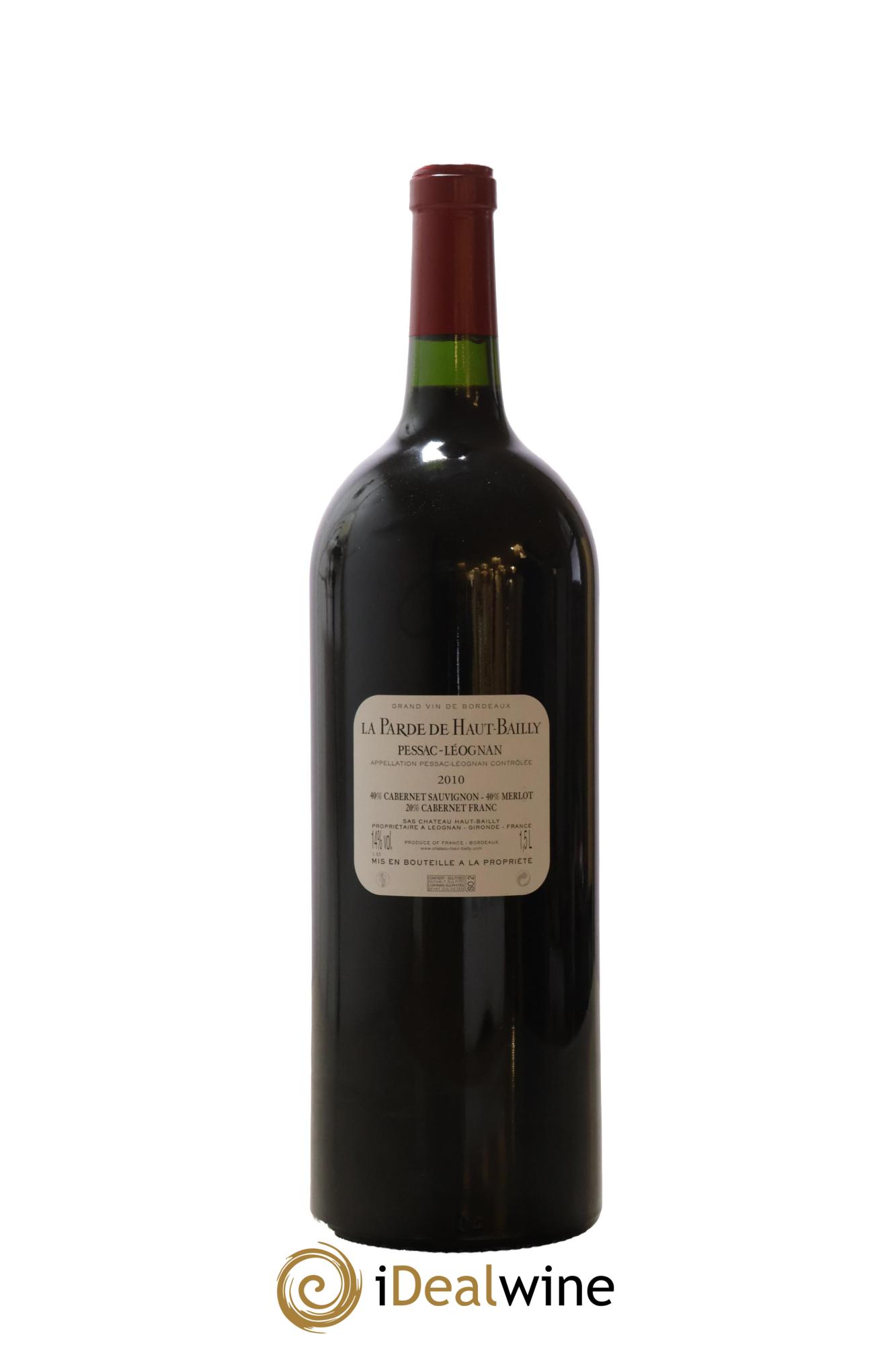 Haut Bailly II (Anciennement La Parde de Haut-Bailly) Second Vin 2010 - Lot de 1 magnum - 2