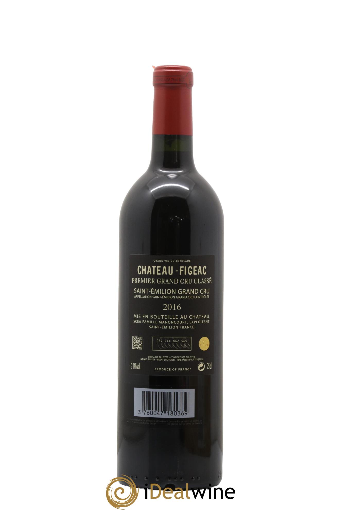 Château Figeac 1er Grand Cru Classé A 2016 - Lotto di 1 bottiglia - 2