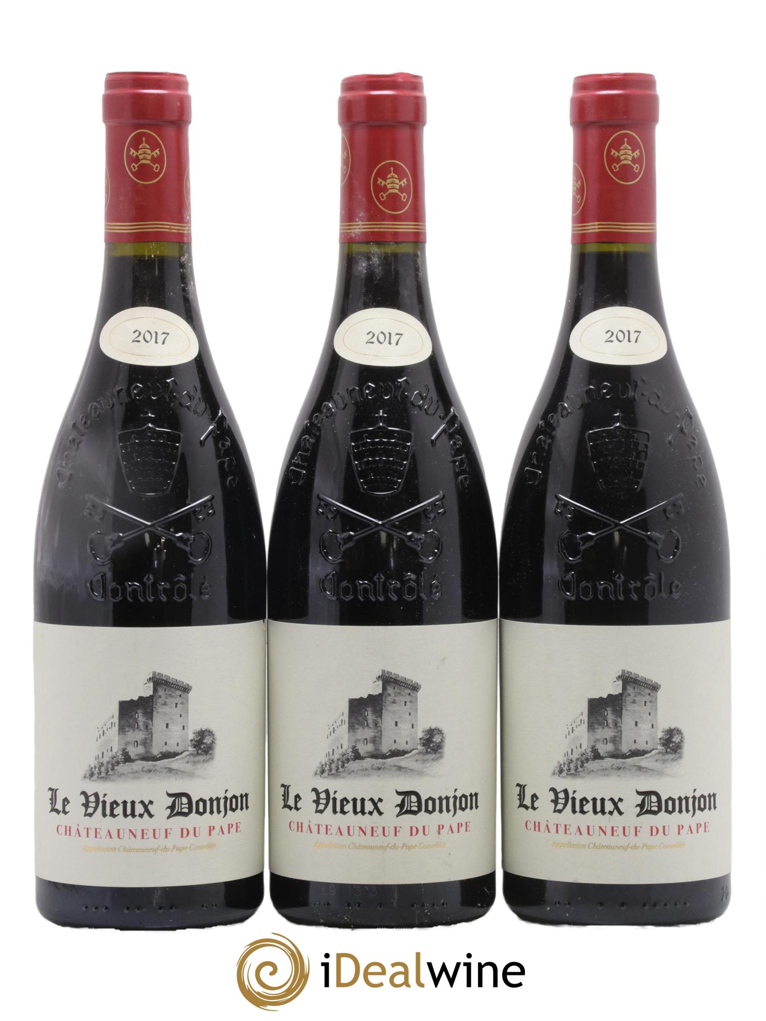 Châteauneuf-du-Pape Le Vieux Donjon Michel Lucien 2017 - Posten von 3 Flaschen - 0
