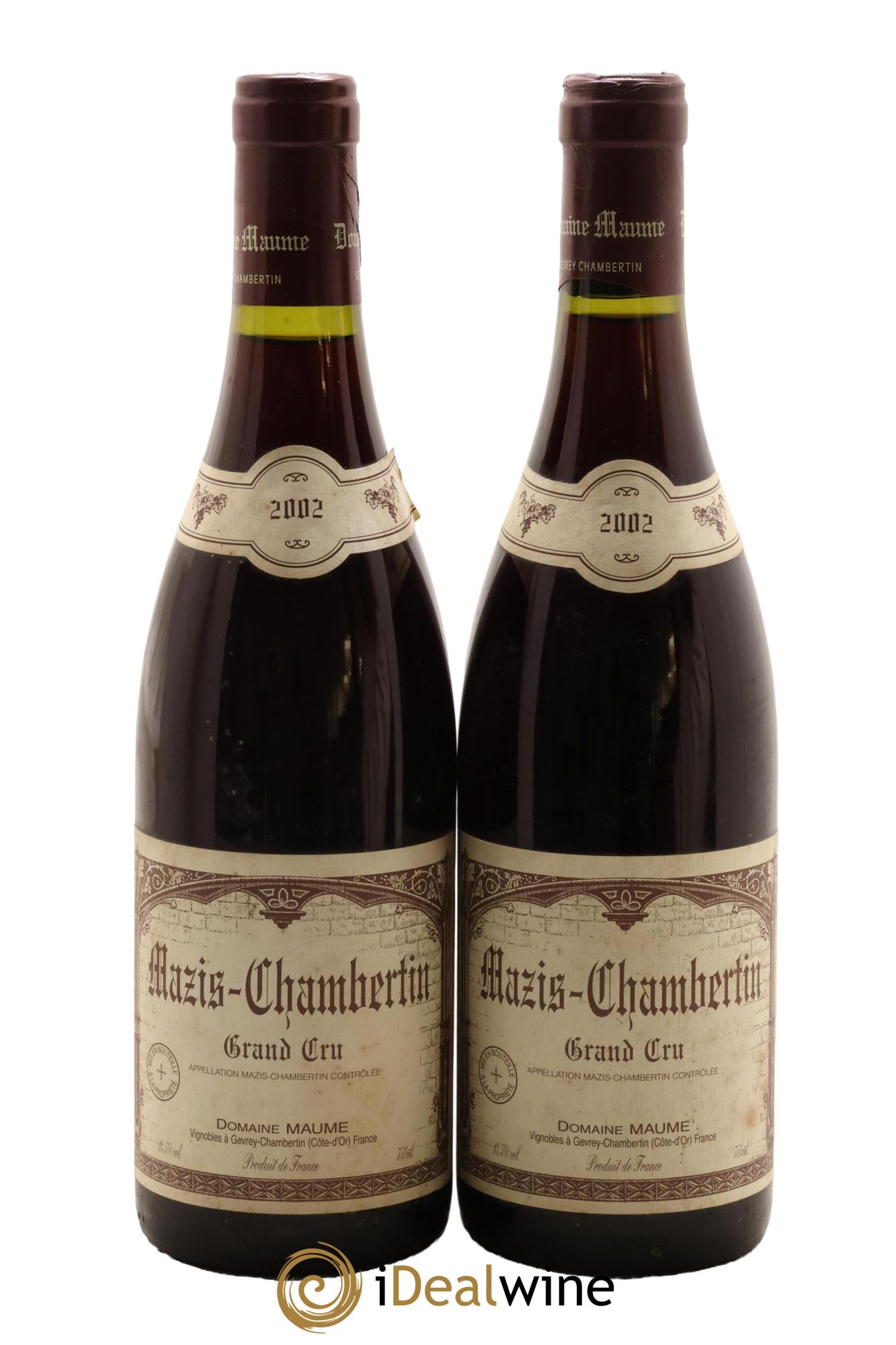 Mazis-Chambertin Grand Cru Maume (Domaine) 2002 - Lotto di 2 bottiglie - 0