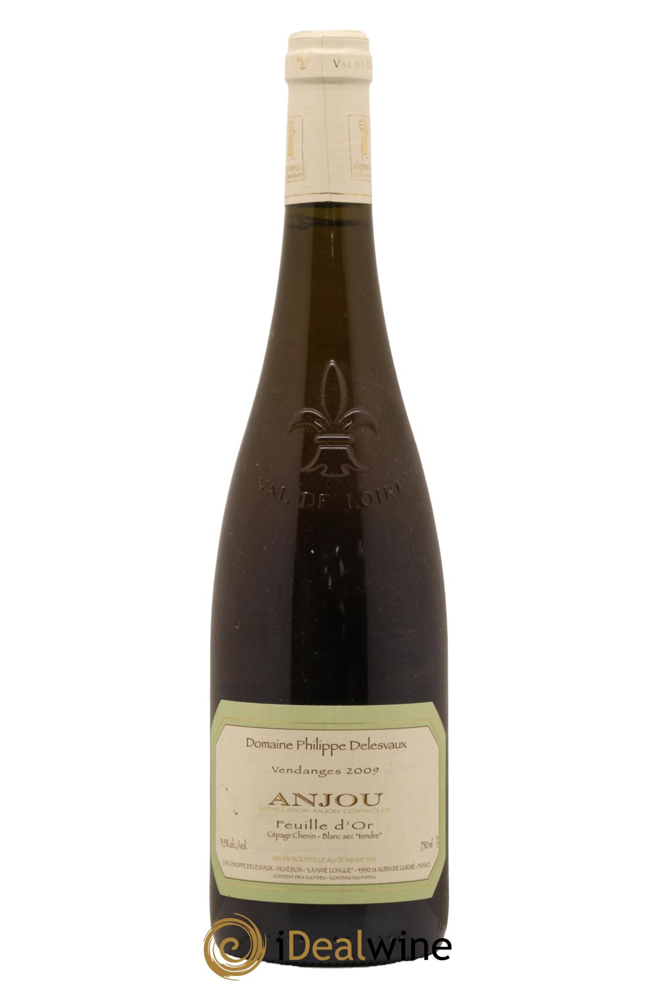 Anjou Feuille d Or Philippe Delesvaux 2009 - Lot de 1 bouteille - 0