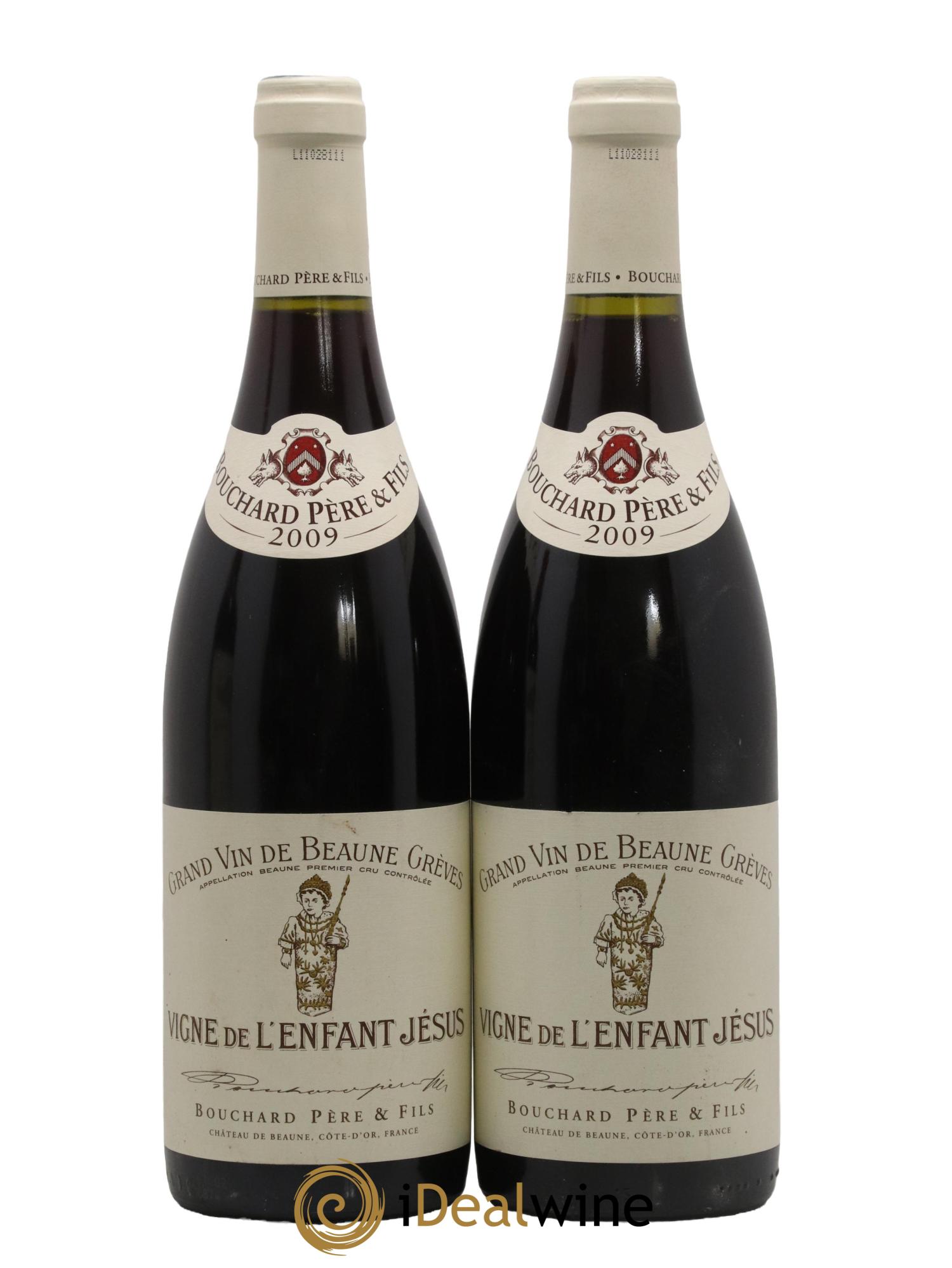 Beaune 1er Cru Grèves - Vigne de l'Enfant Jésus Bouchard Père & Fils 2009 - Lot de 2 bouteilles - 0
