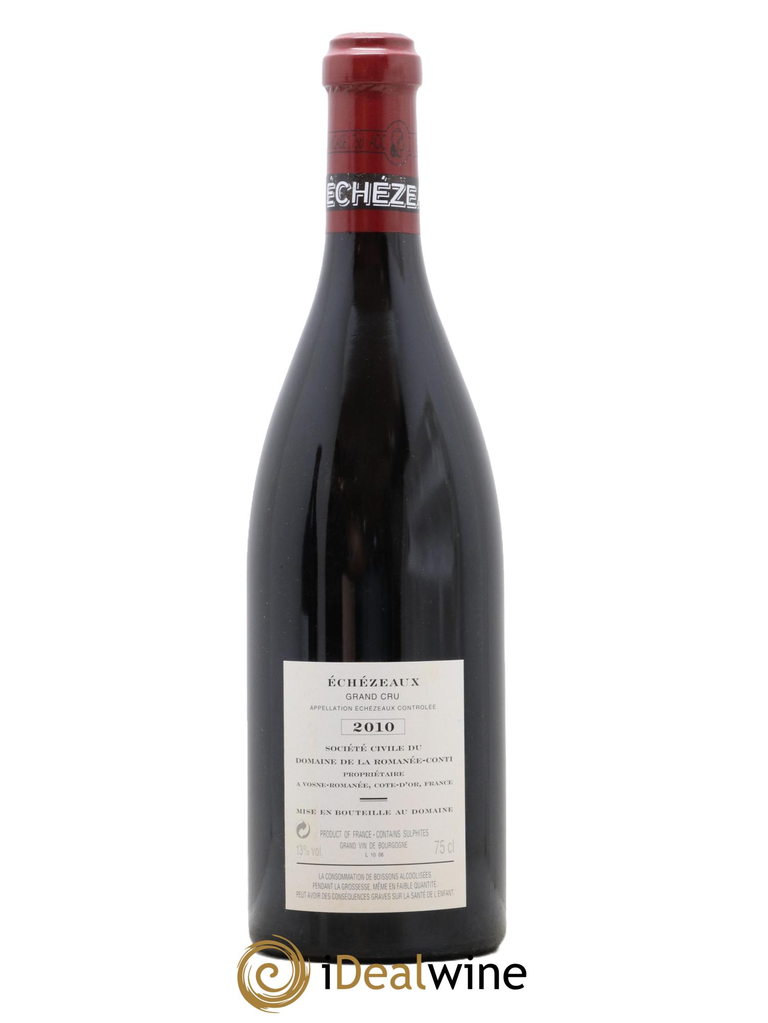 Echezeaux Grand Cru Domaine de la Romanée-Conti  2010 - Lot de 1 bouteille - 1