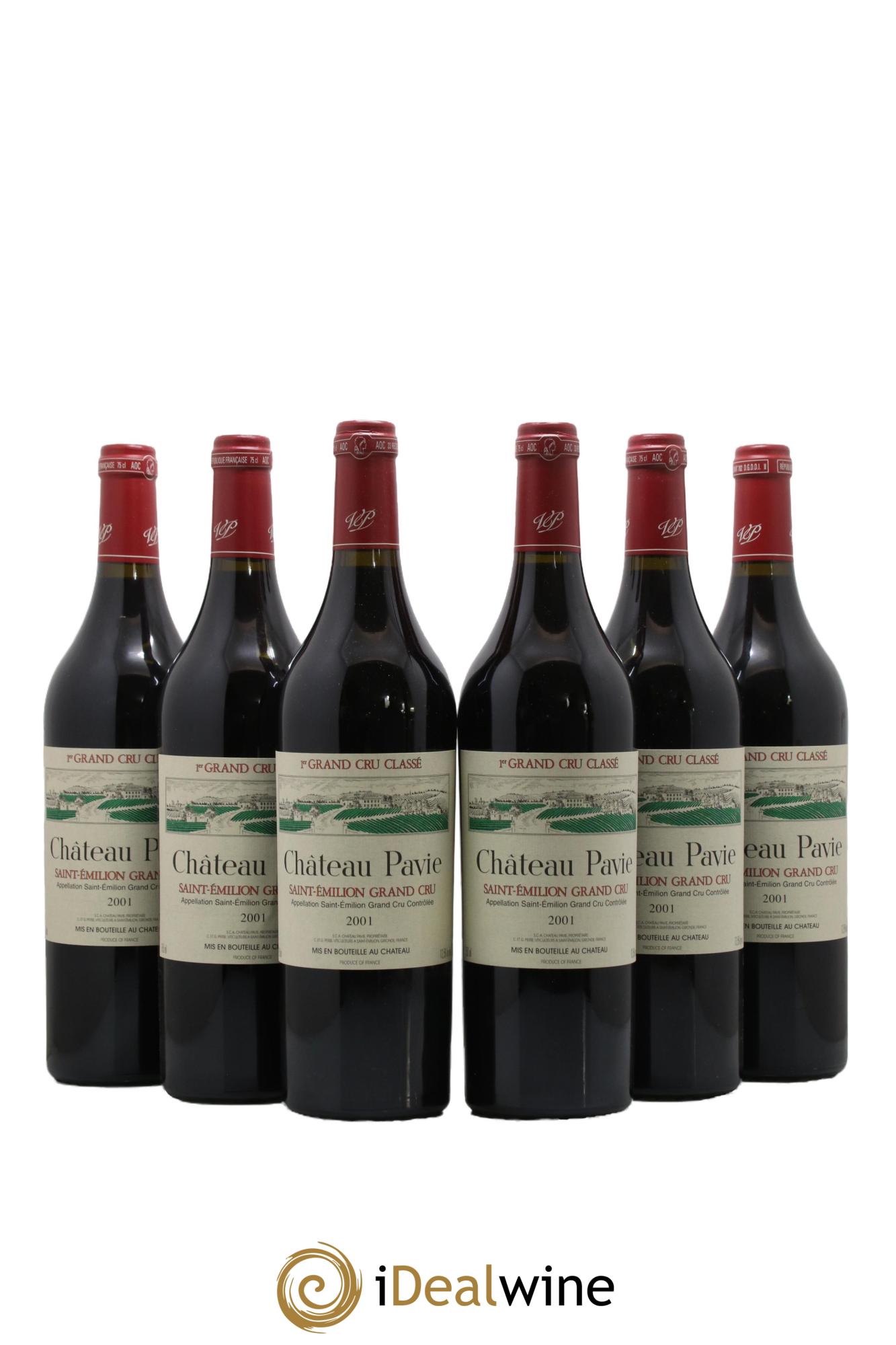 Château Pavie 1er Grand Cru Classé A 2001 - Lot de 6 bouteilles - 0