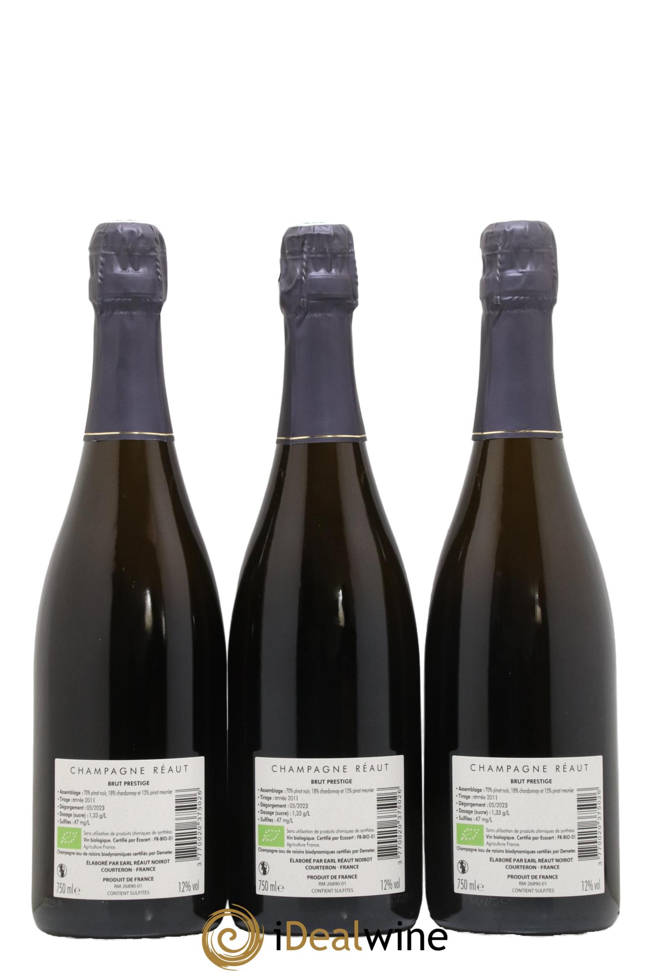 Champagne Brut Prestige Alain Reaut - Lot de 3 bouteilles - 1