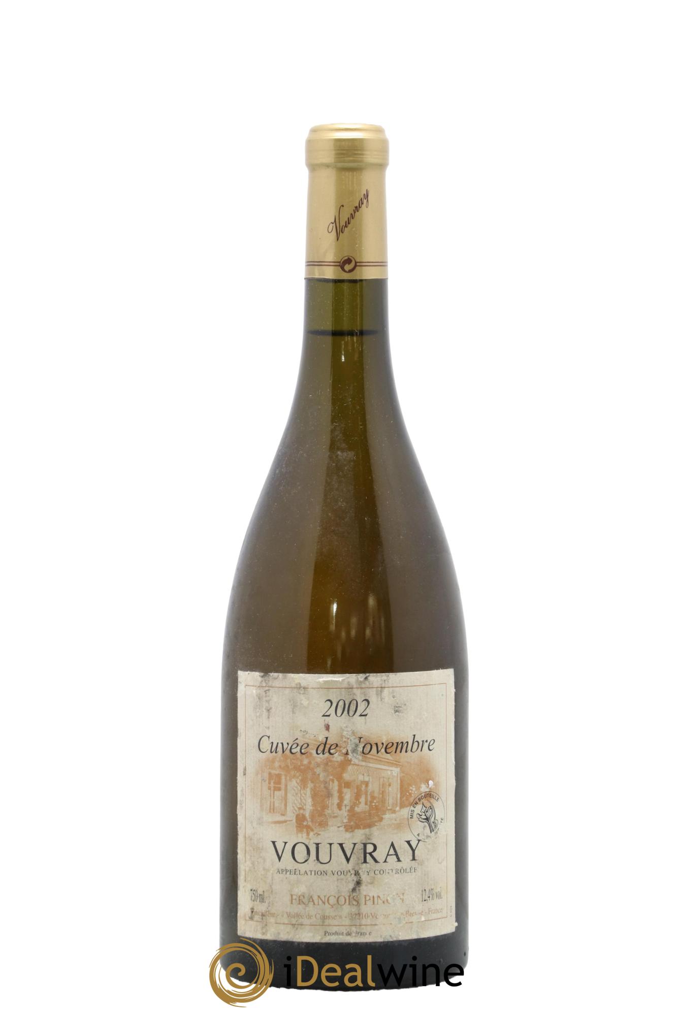 Vouvray Cuvée De Novembre François Pinon 2002 - Lot de 1 bouteille - 0