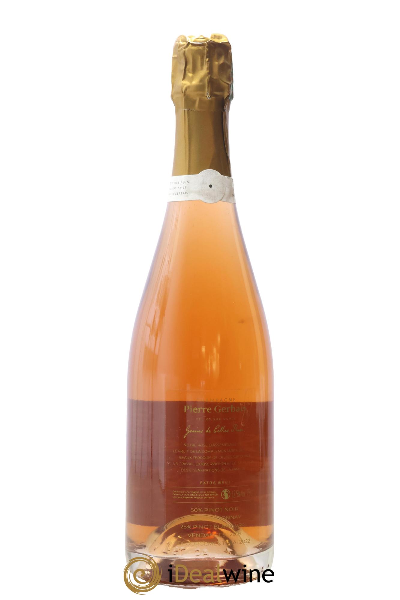 Grains de Celles Rosé Extra-Brut Pierre Gerbais 2019 - Lotto di 1 bottiglia - 1