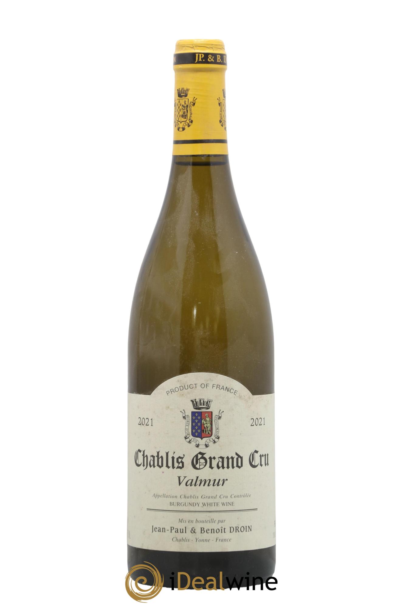 Chablis Grand Cru Valmur Jean-Paul & Benoît Droin (Domaine) 2021 - Lot de 1 bouteille - 0