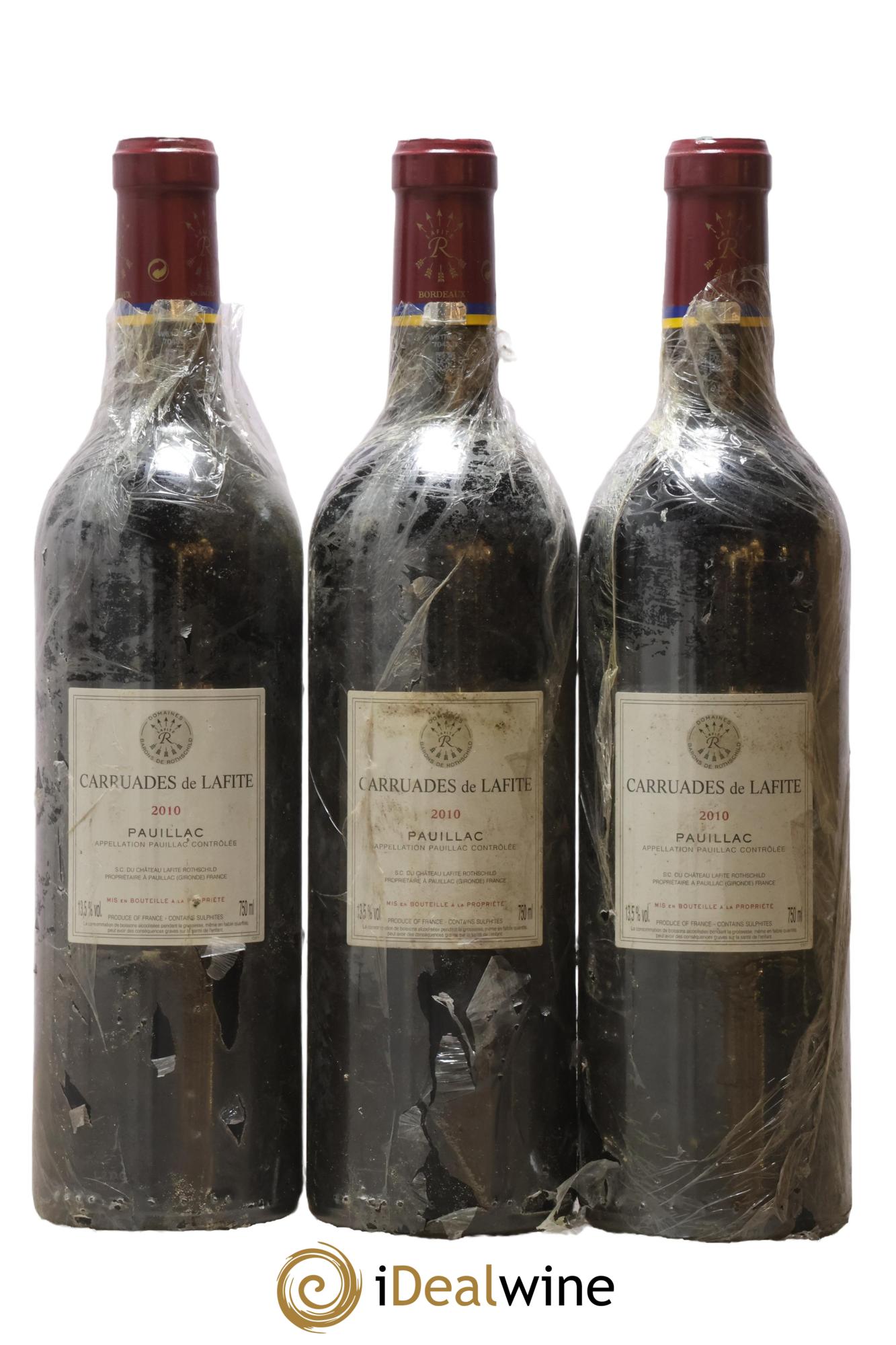 Carruades de Lafite Rothschild Second Vin 2010 - Posten von 3 Flaschen - 1