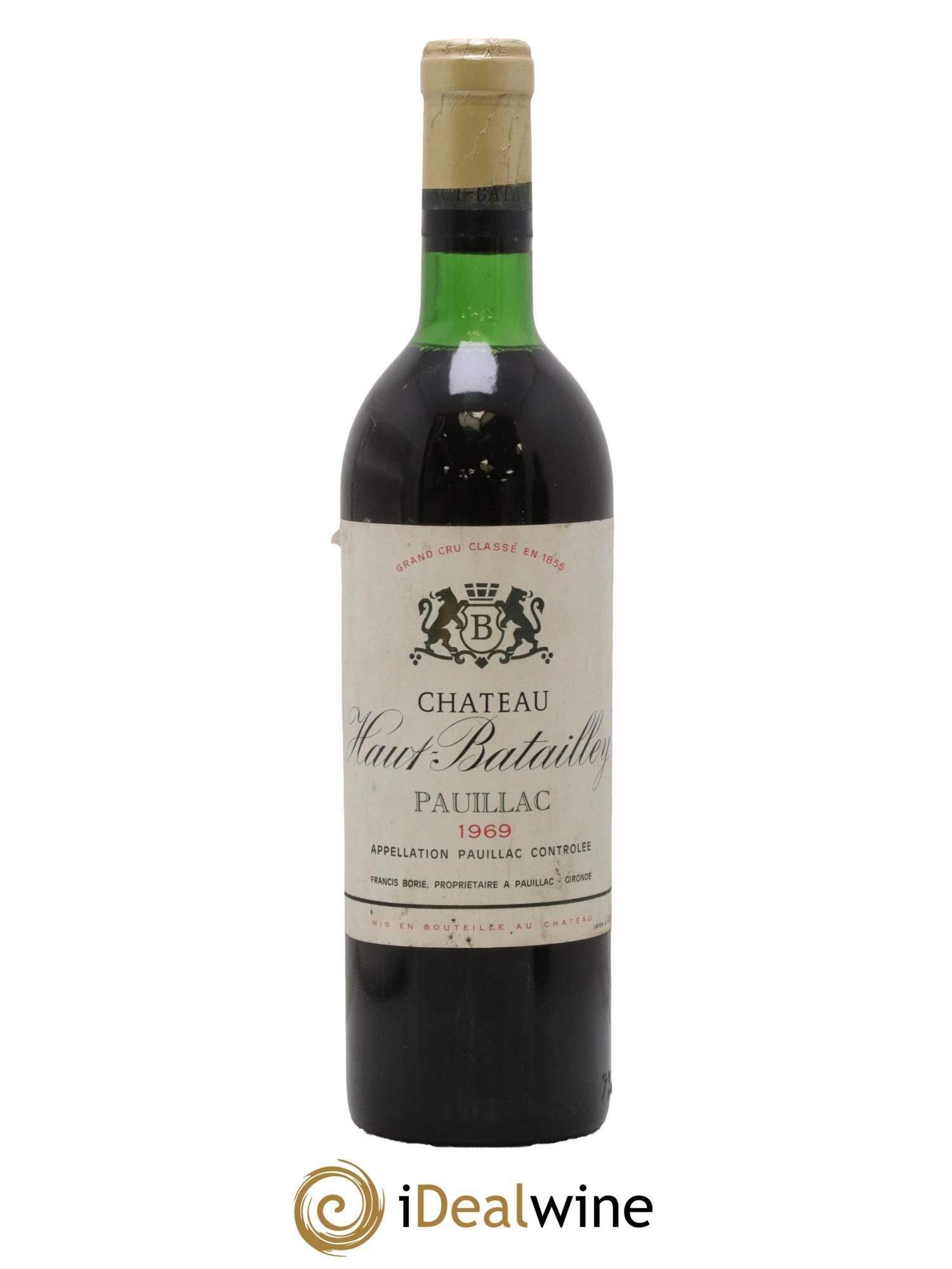 Château Haut Batailley 5ème Grand Cru Classé 1969 - Lot de 1 bouteille - 0