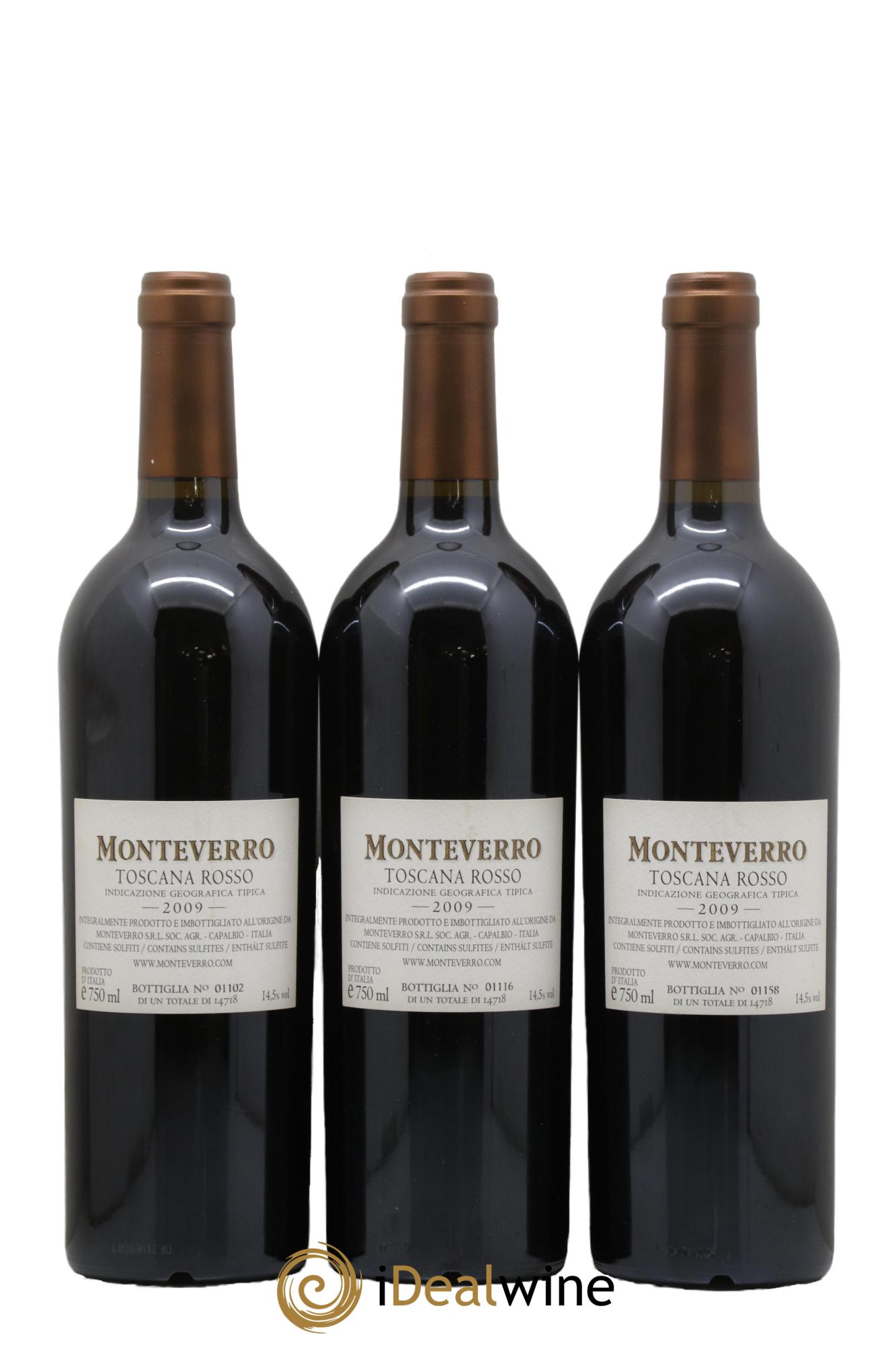 Italie Monteverro 2009 - Posten von 3 Flaschen - 1