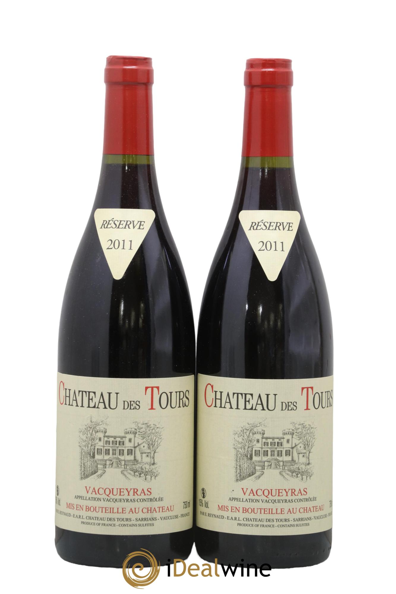 Vacqueyras Château des Tours Emmanuel Reynaud 2011 - Lot de 2 bouteilles - 0