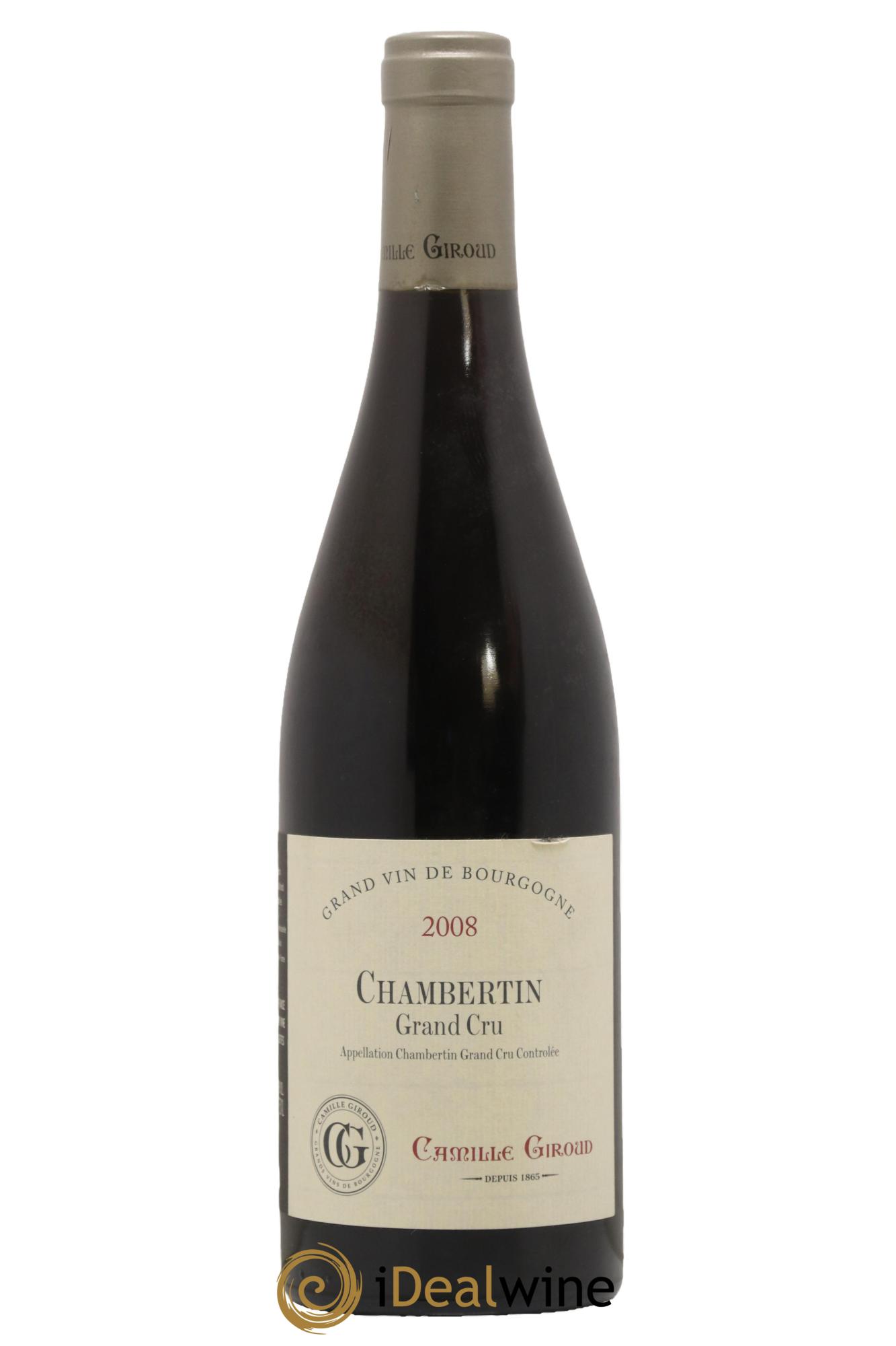 Chambertin Grand Cru Camille Giroud (Domaine) 2008 - Lot de 1 bouteille - 0