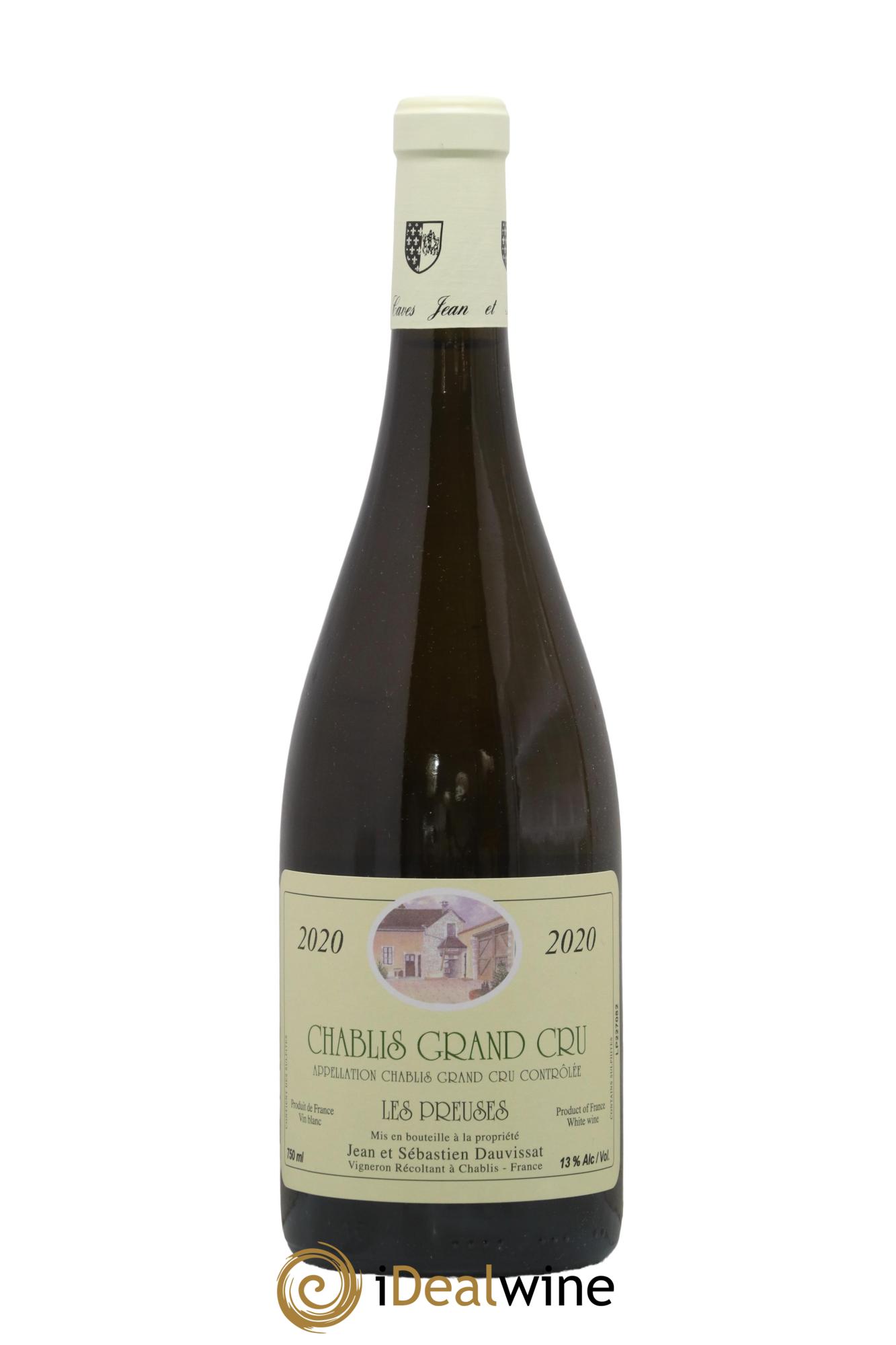 Chablis Grand Cru Les Preuses Caves Jean et Sébastien Dauvissat 2020 - Posten von 1 Flasche - 0