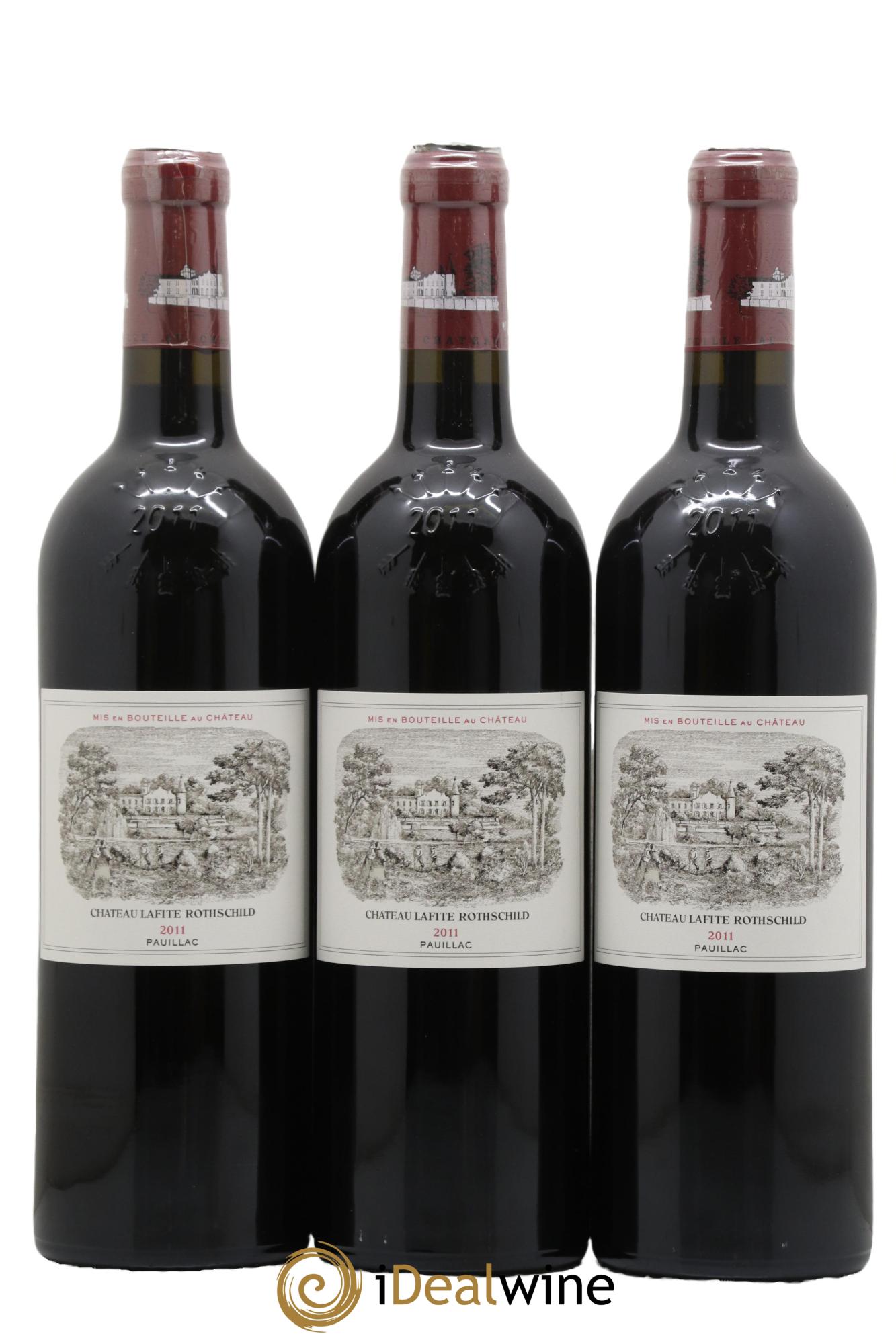 Château Lafite Rothschild 1er Grand Cru Classé 2011 - Lotto di 3 bottiglie - 0