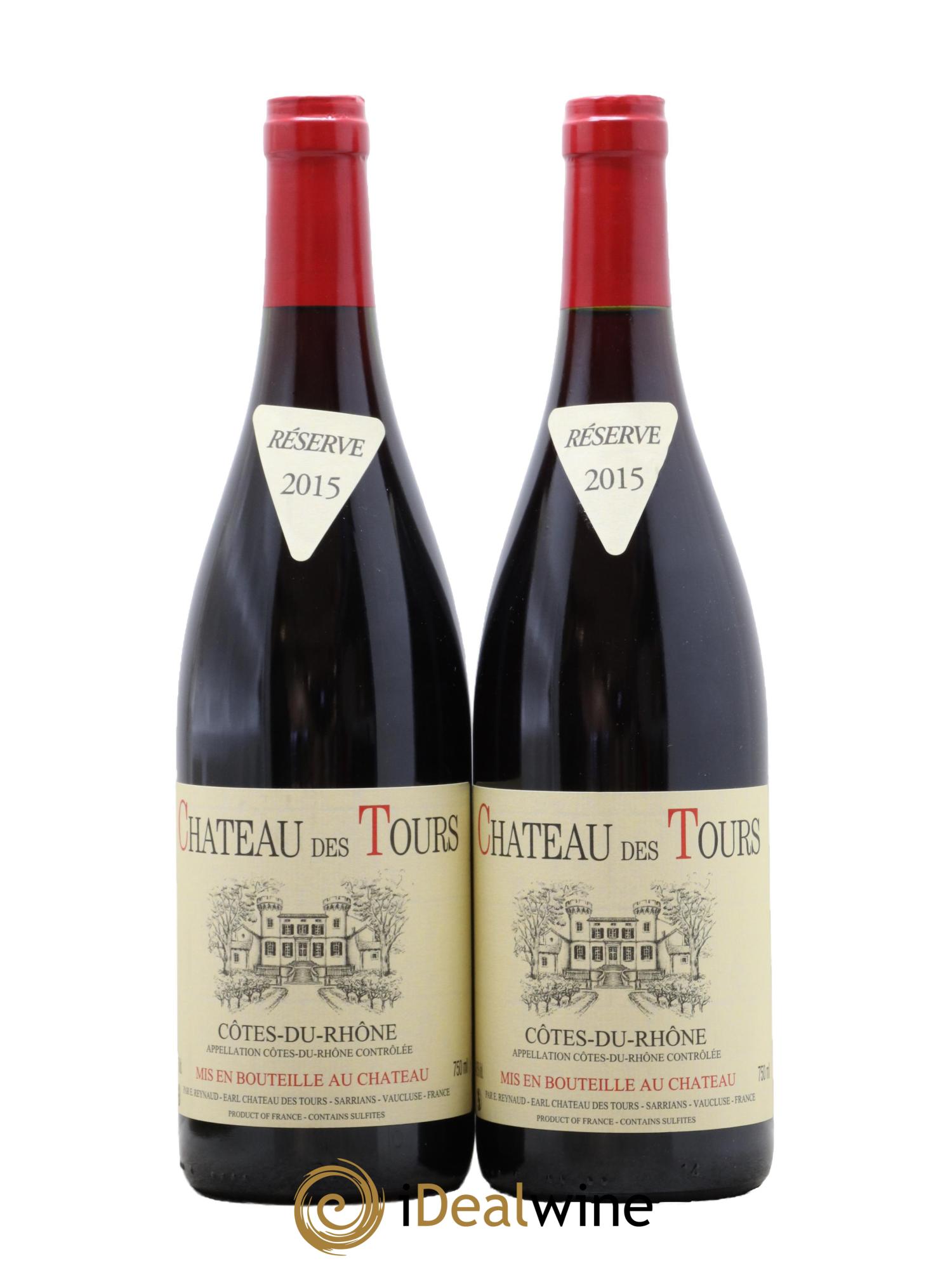 Côtes-du-Rhône Château des Tours Emmanuel Reynaud 2015 - Lot de 2 bouteilles - 0