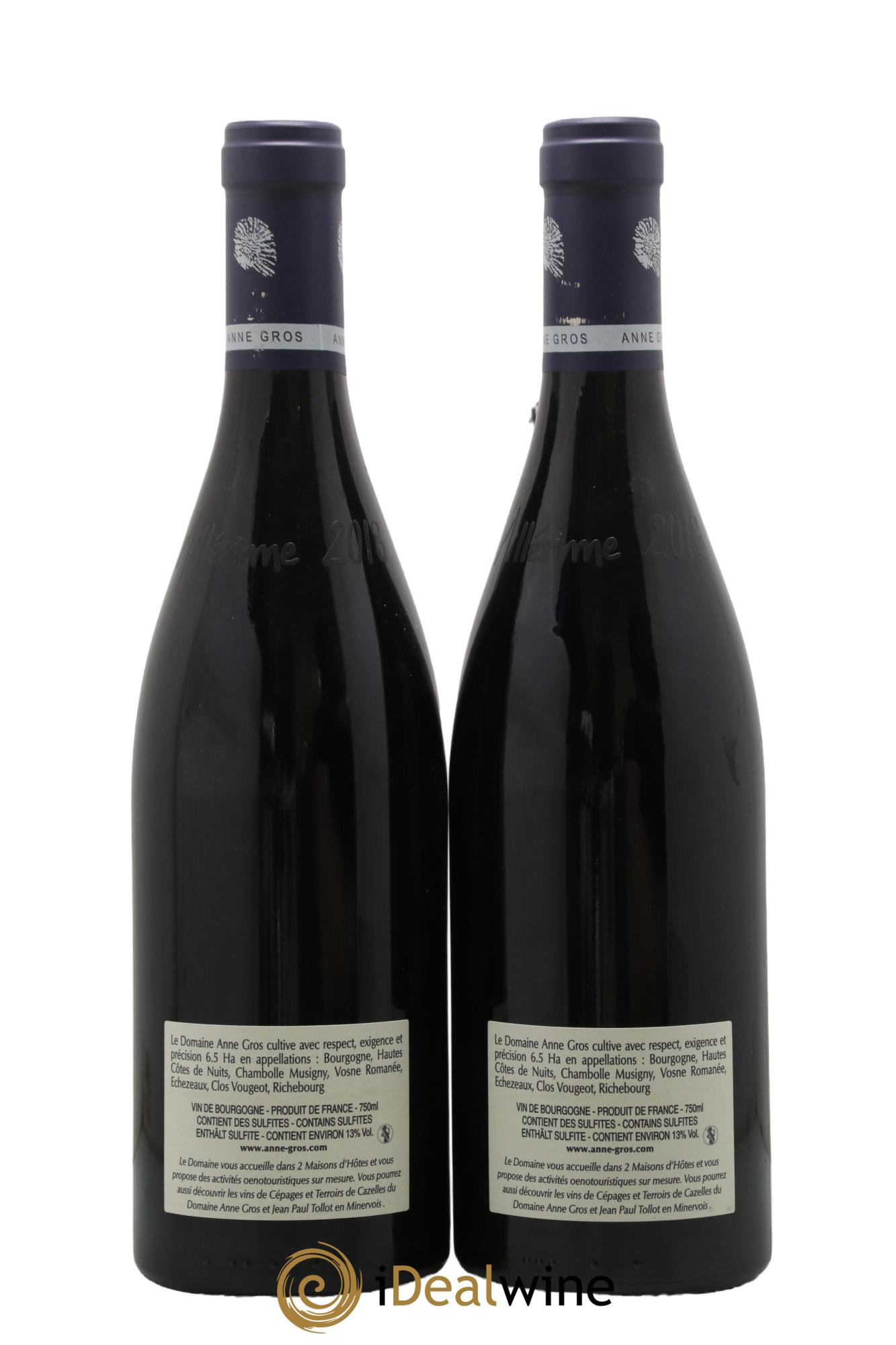 Richebourg Grand Cru Anne Gros 2018 - Lot of 2 bottles - 1