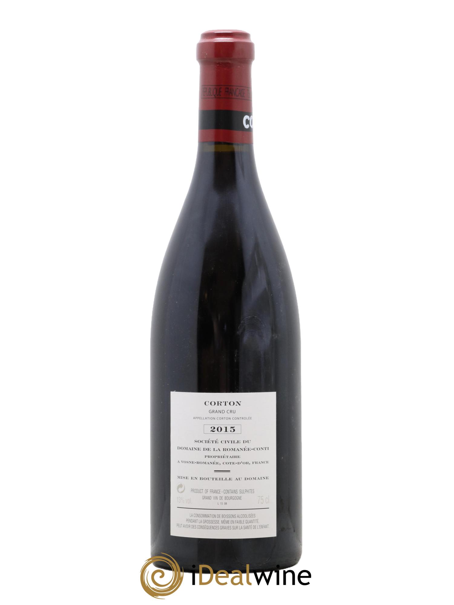 Corton Grand Cru Domaine de la Romanée-Conti  2015 - Lot de 1 bouteille - 1