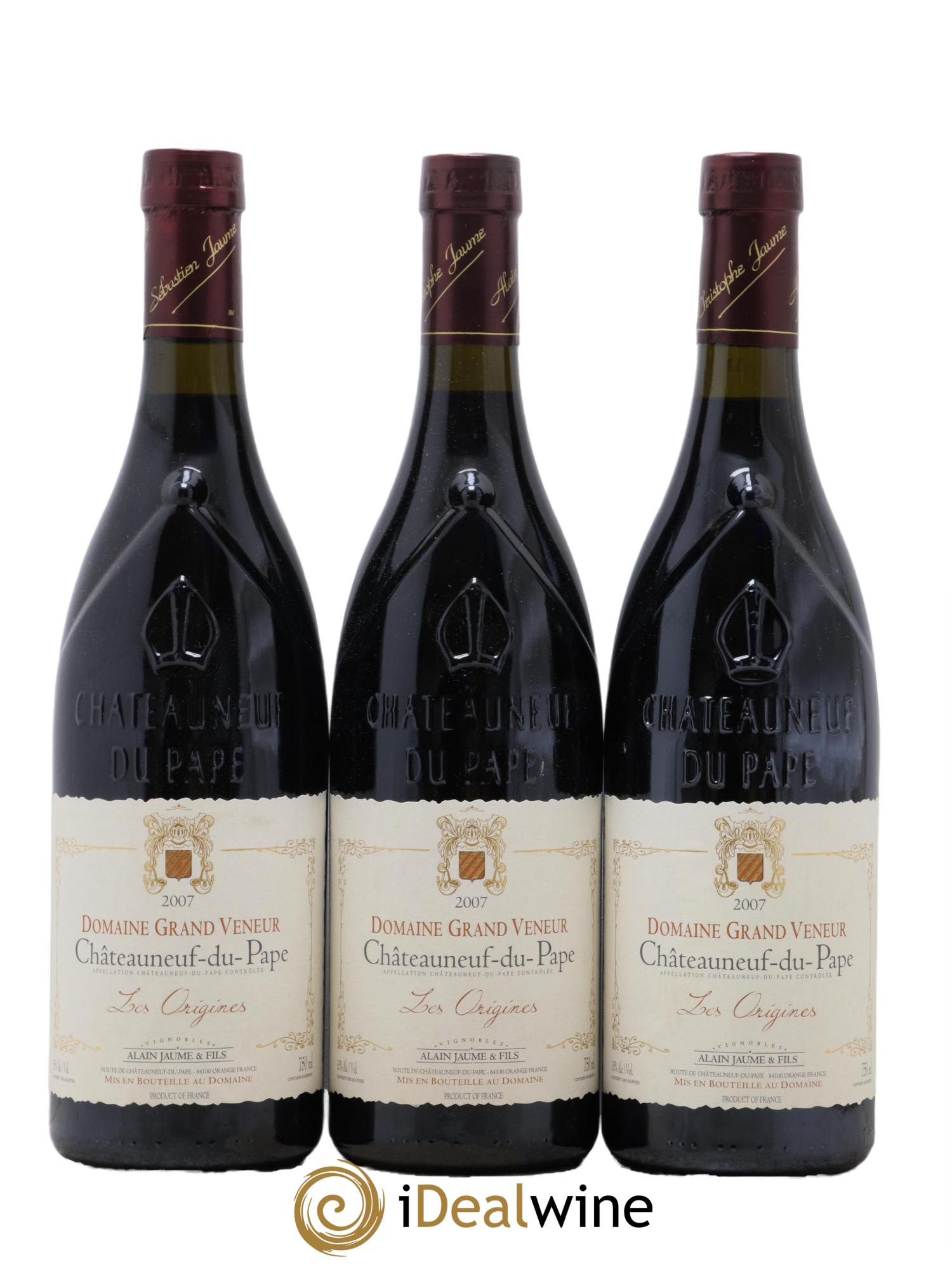 Châteauneuf-du-Pape Les Origines Grand Veneur (Domaine) 2007 - Lot de 3 bouteilles - 0