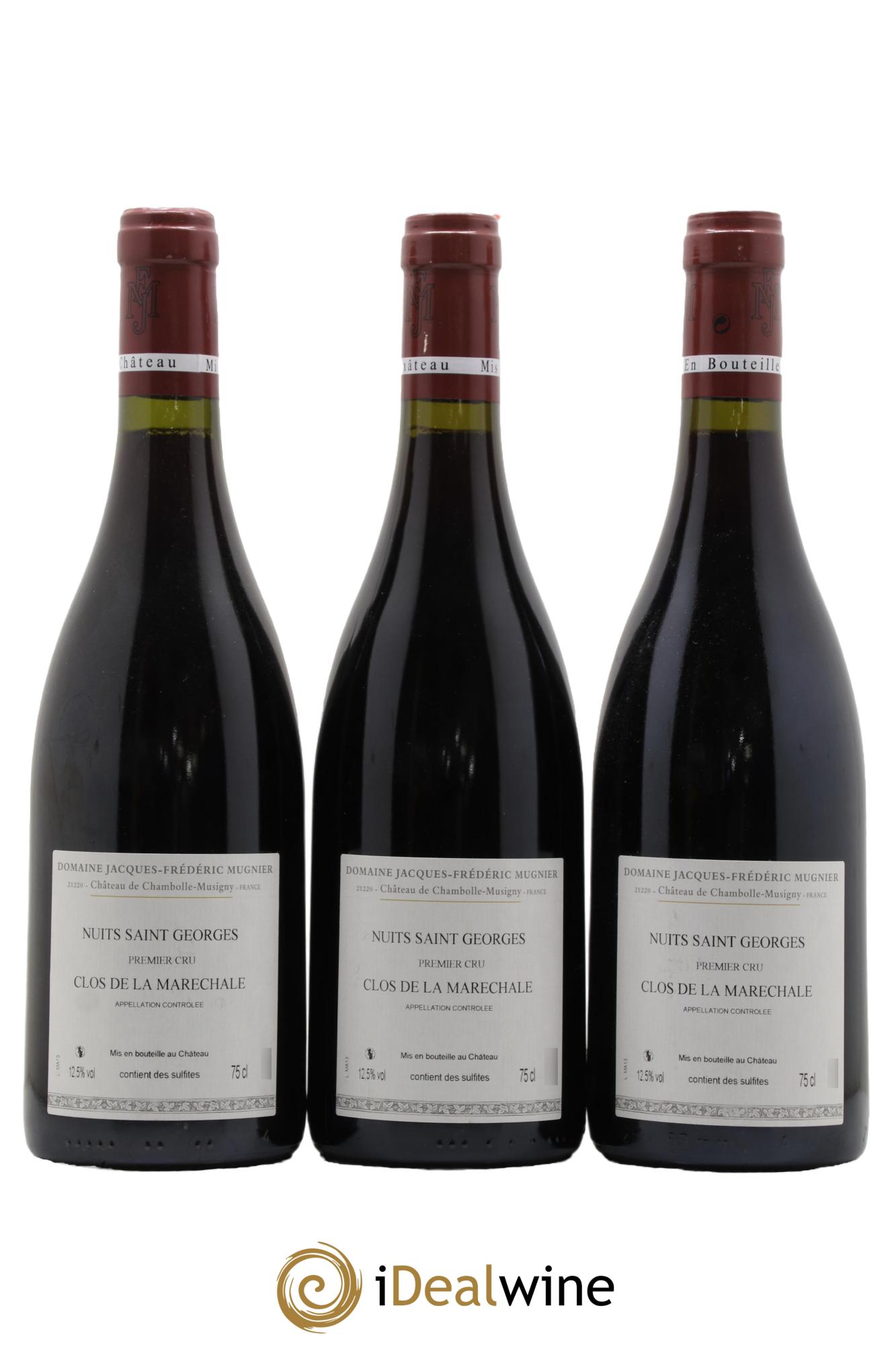 Nuits-Saint-Georges 1er Cru Clos de La Maréchale Jacques-Frédéric Mugnier  2013 - Posten von 3 Flaschen - 1