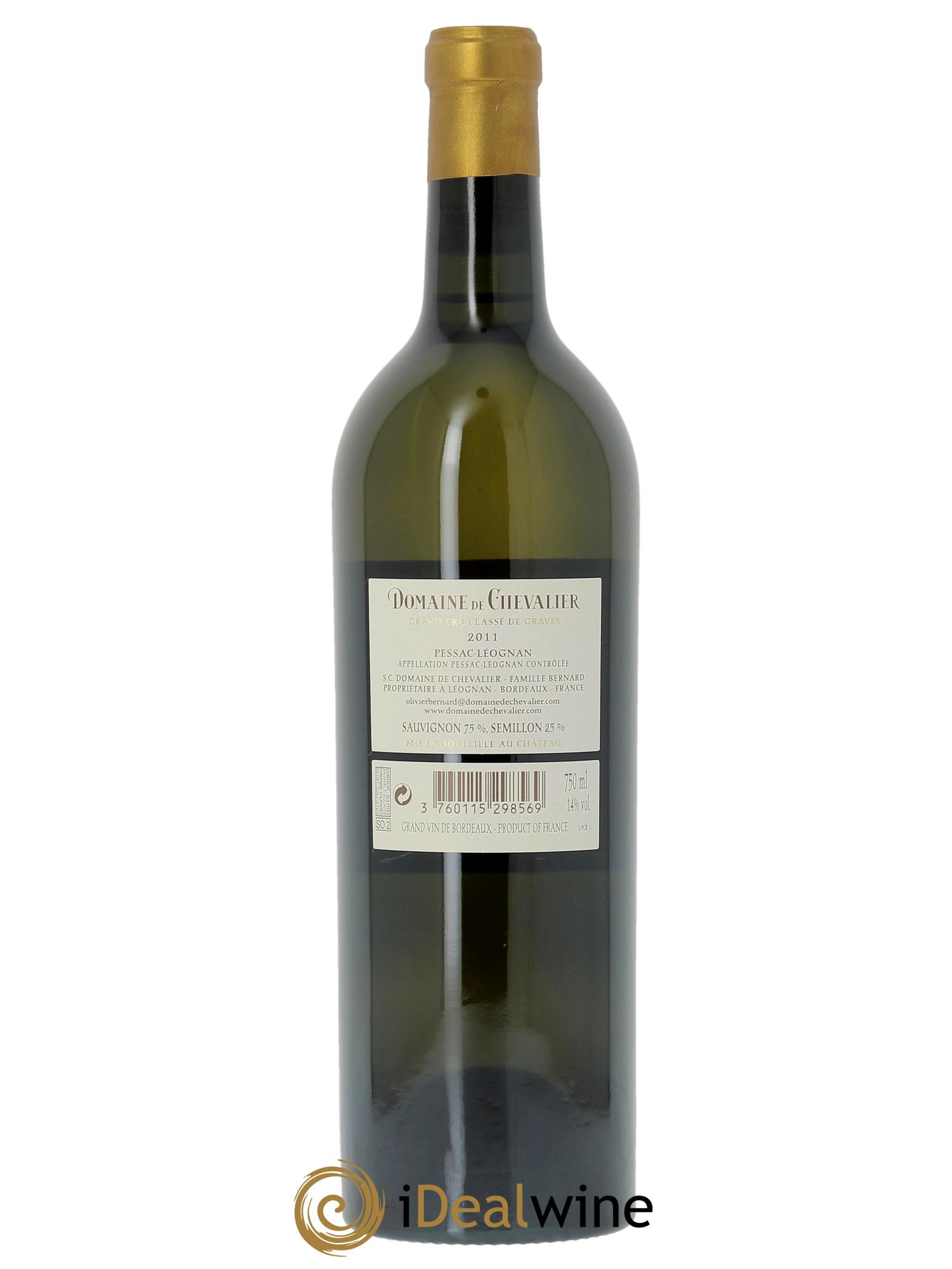 Domaine de Chevalier Cru Classé de Graves (Cassetta in legno a partire da 12 bt) 2011 - Lotto di 1 bottiglia - 1