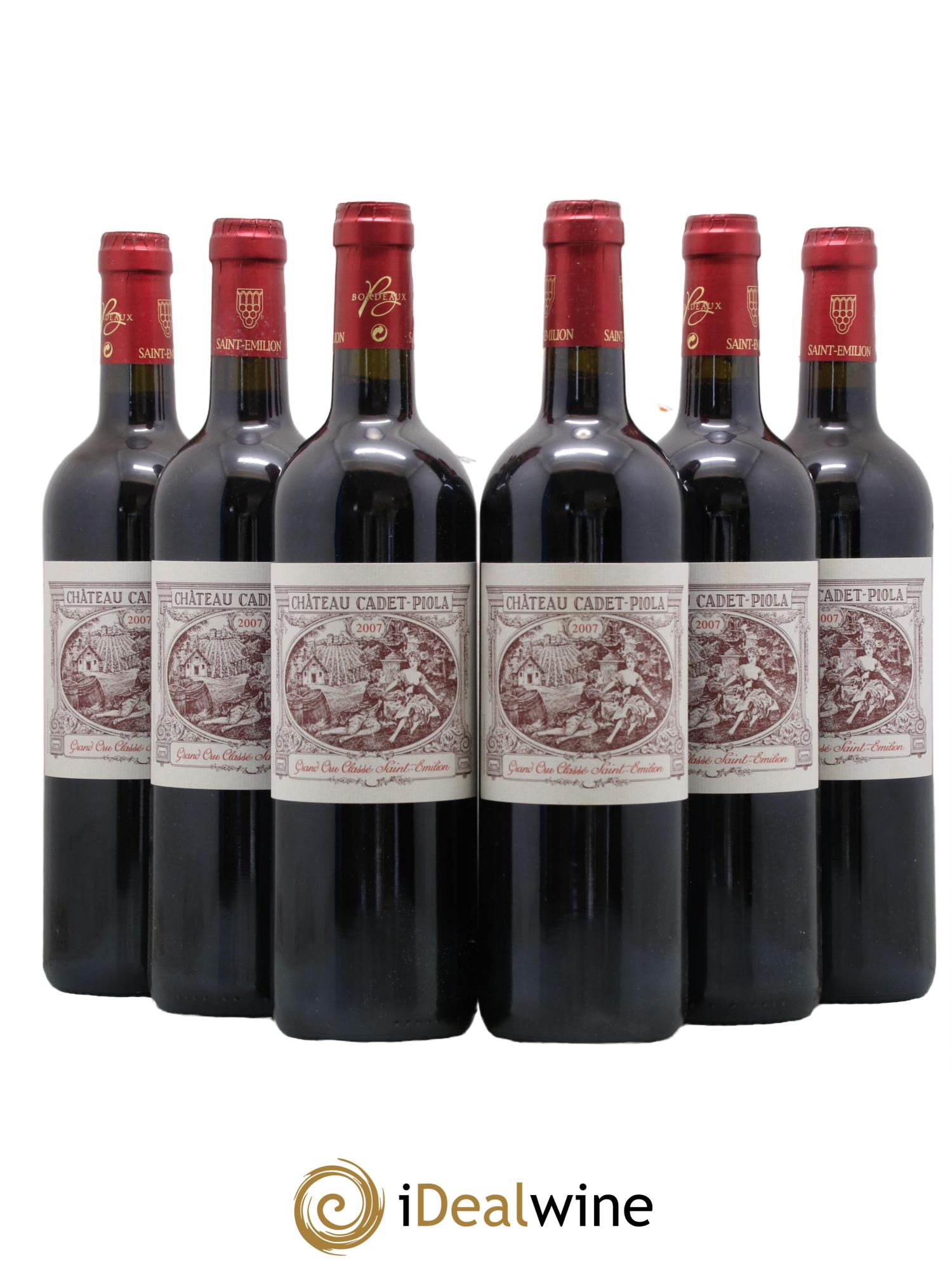 Château Cadet Piola Grand Cru Classé 2007 - Lot de 6 bouteilles - 0