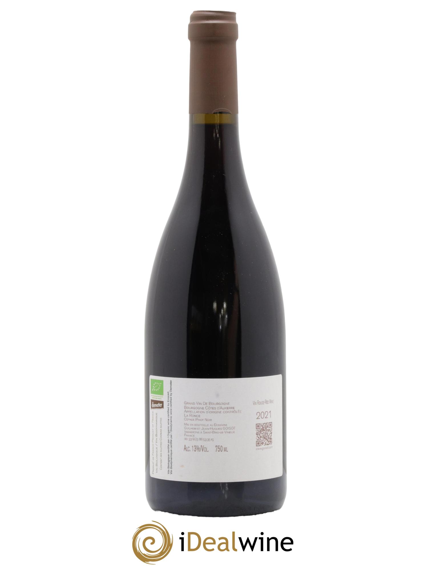 Bourgogne Côtes d'Auxerre La Ronce Goisot 2021 - Lot of 1 bottle - 1