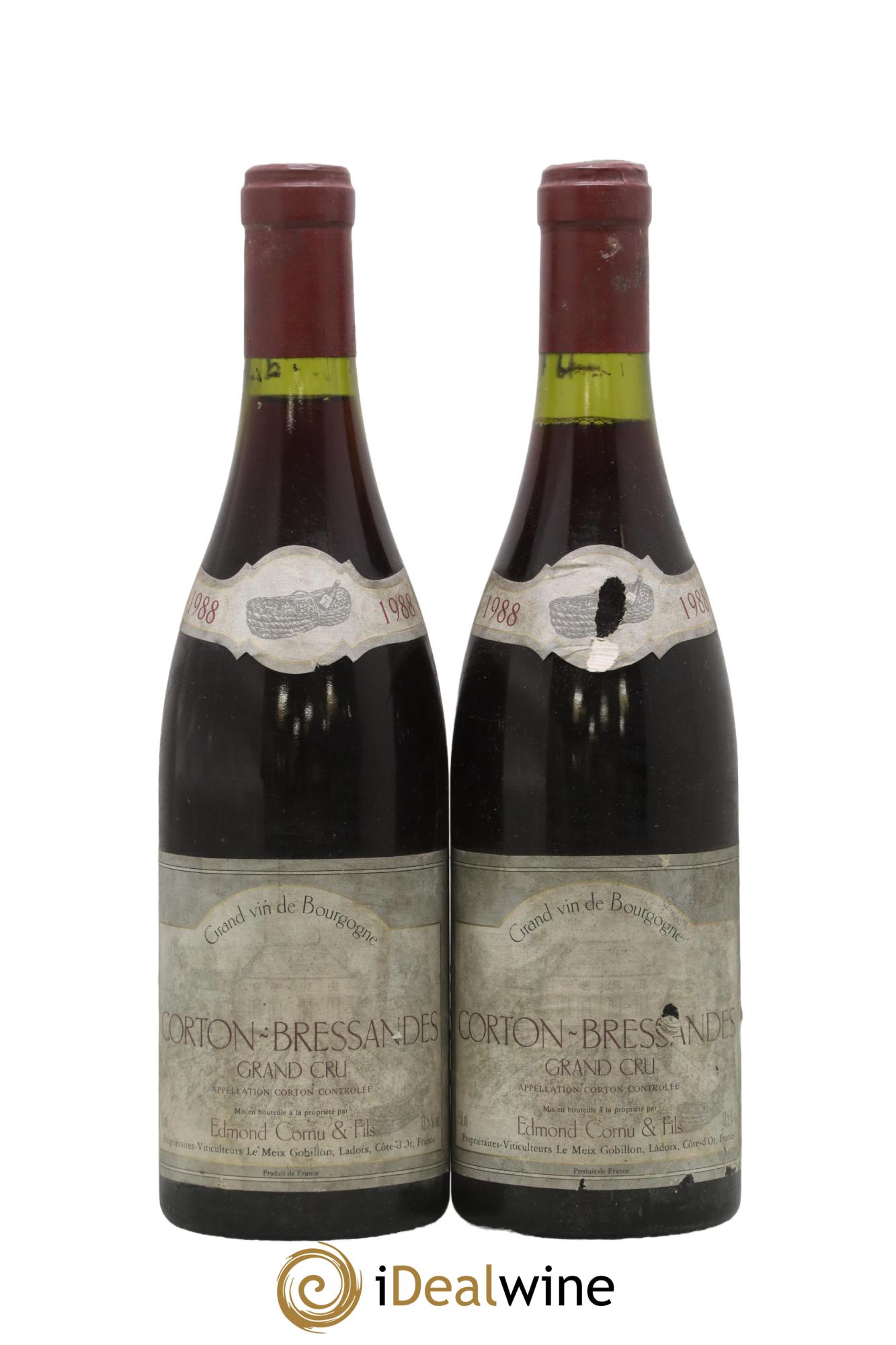Corton Grand Cru Bressandes Edmond Cornu et Fils  1988 - Lot of 2 bottles - 0