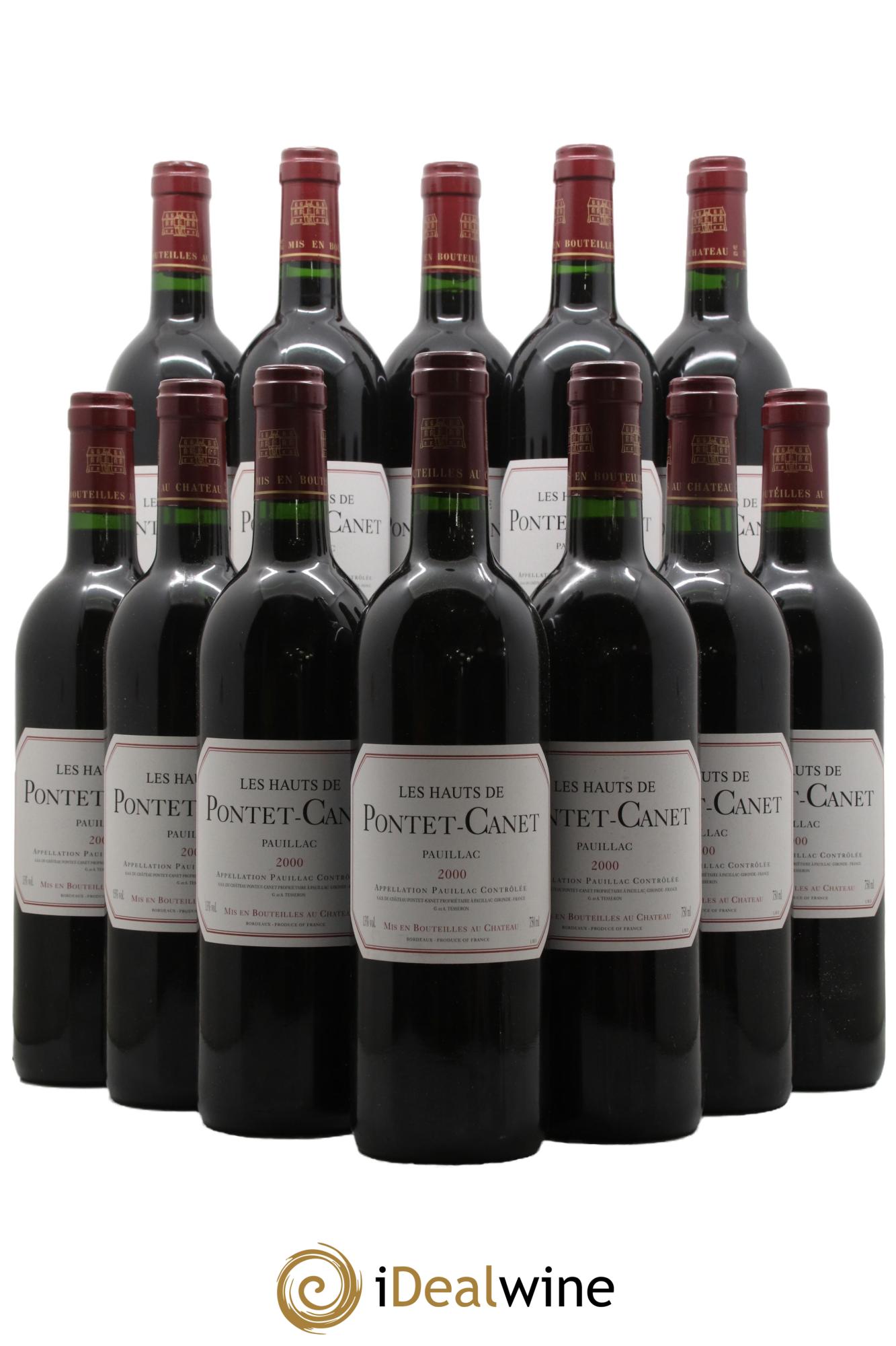 Les Hauts de Pontet-Canet Second Vin 2000 - Lotto di 12 bottiglie - 0
