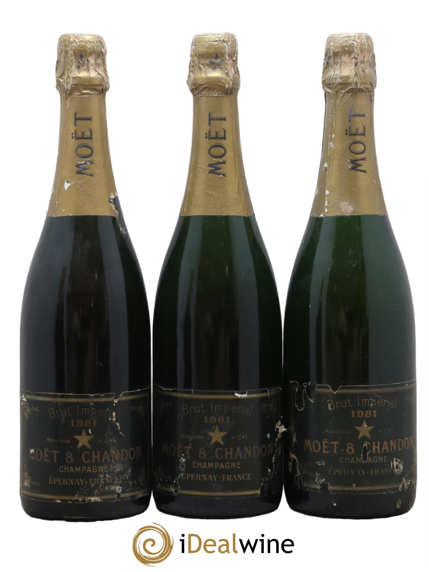 Impérial Brut Moët et Chandon 1981 - Lot de 3 bouteilles - 0