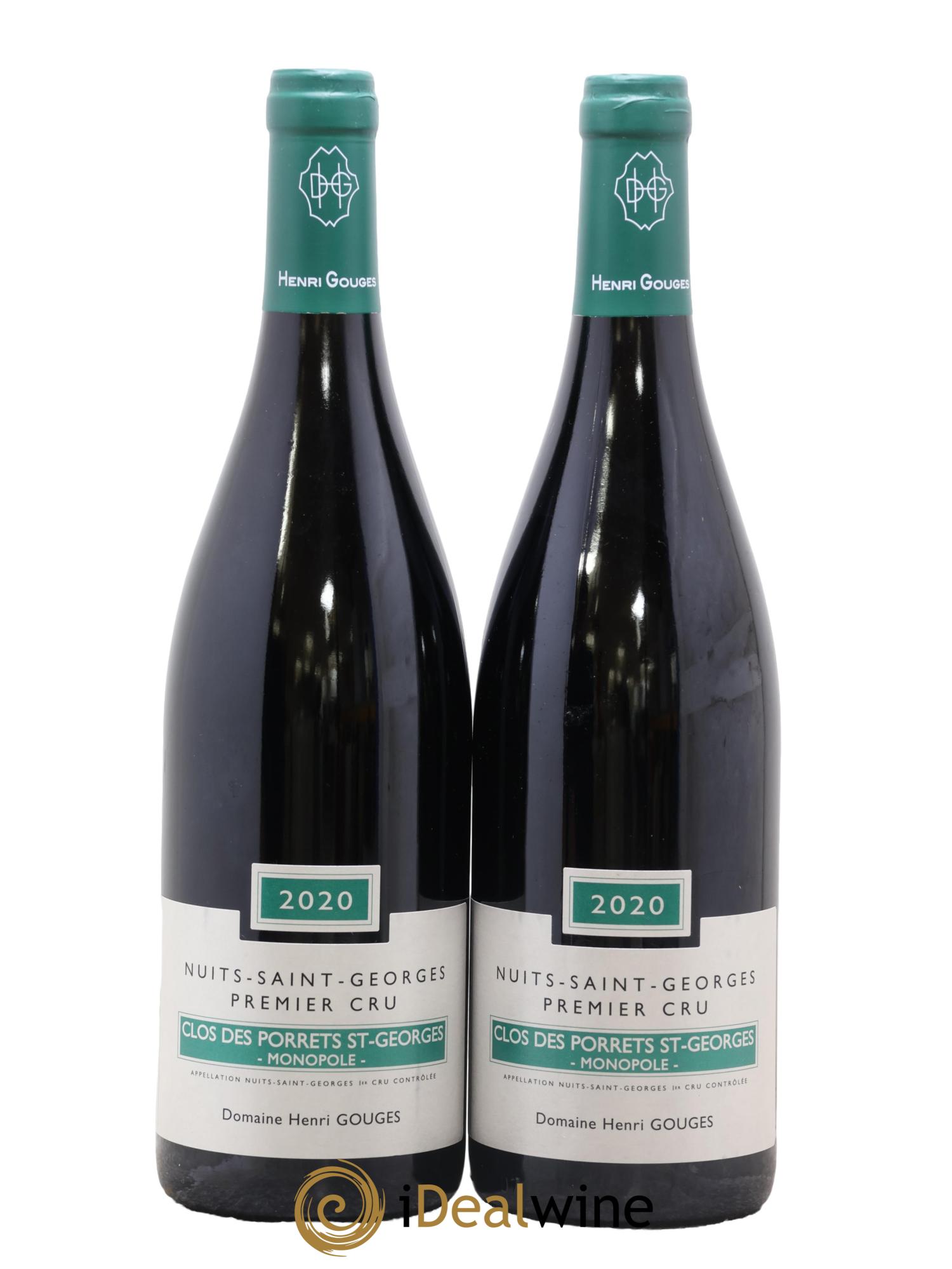 Nuits-Saint-Georges 1er Cru Clos des Porrets St Georges Henri Gouges 2020 - Lot of 2 bottles - 0