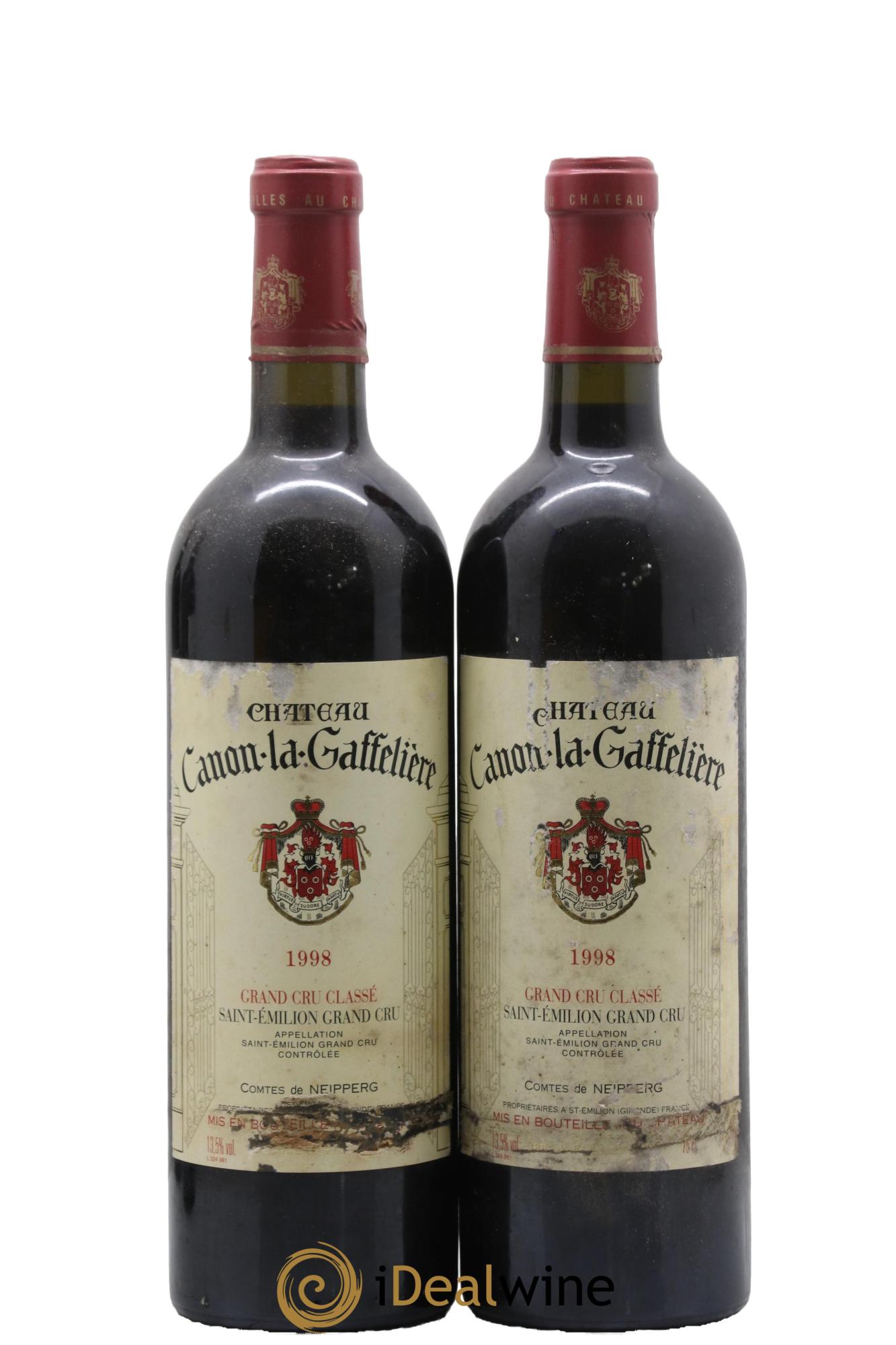 Château Canon la Gaffelière 1er Grand Cru Classé B 1998 - Lotto di 2 bottiglie - 0