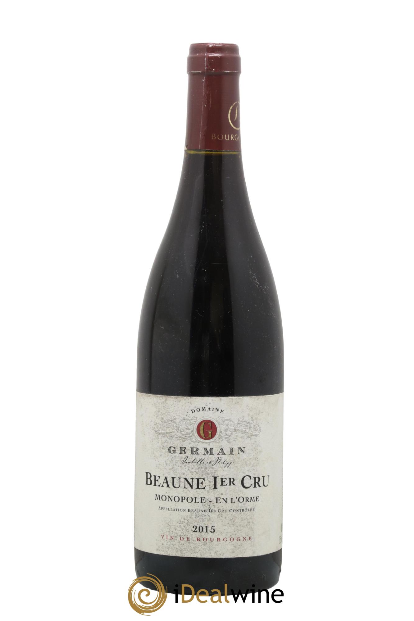 Beaune 1er Cru En L'Orme Domaine Philippe Germain 2015 - Lot de 1 bouteille - 0