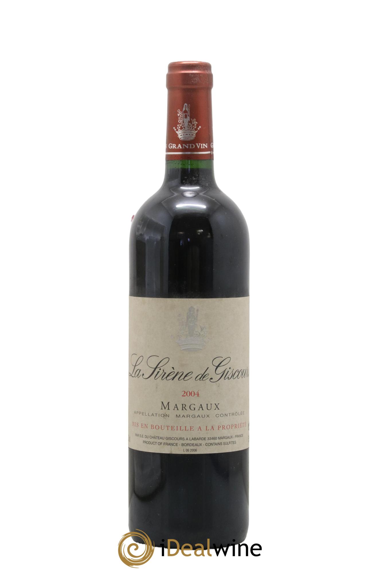 La Sirène de Giscours 2004 - Lot de 1 bouteille - 0