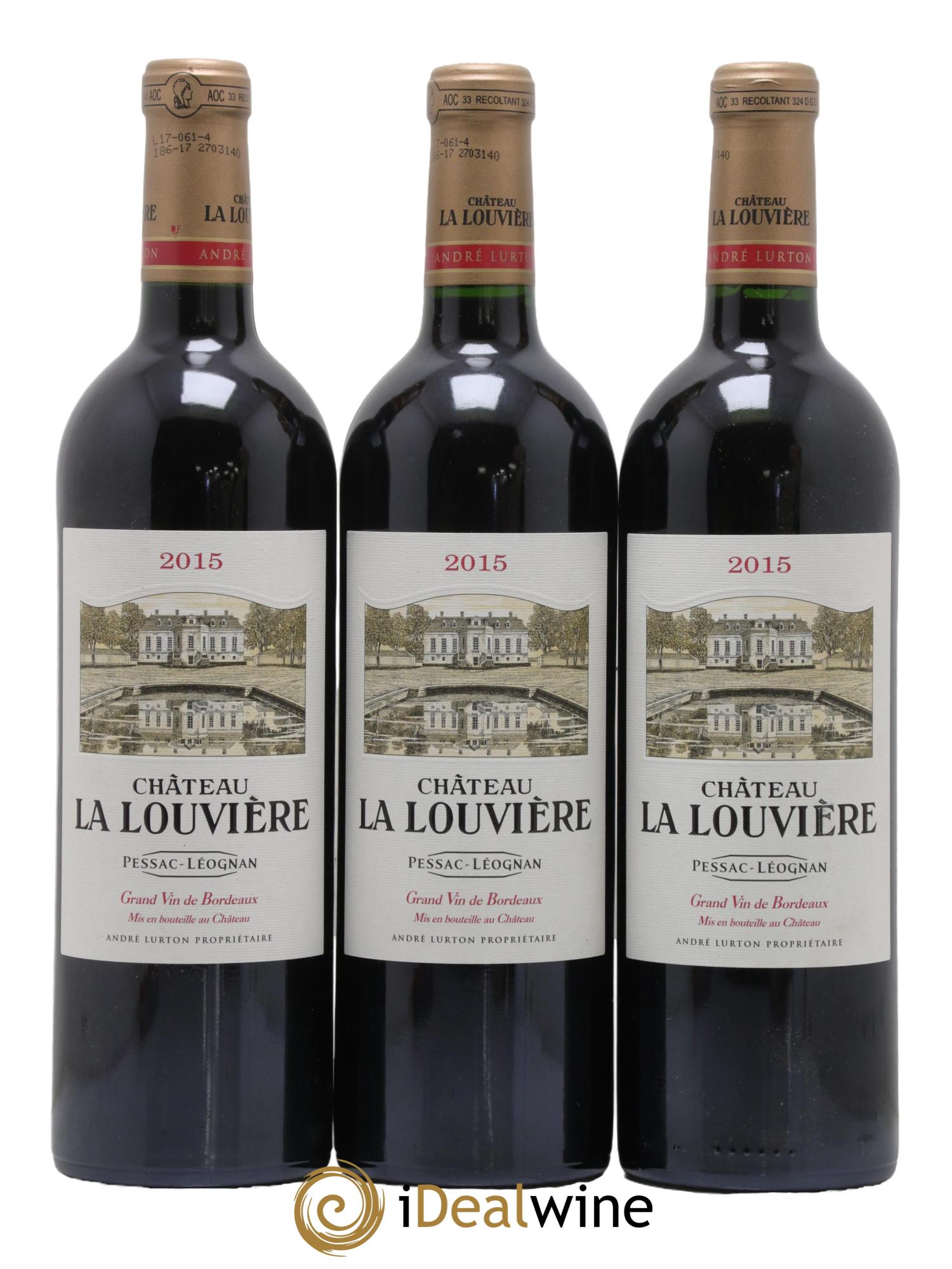 Château la Louvière 2015 - Lot de 3 bouteilles - 0