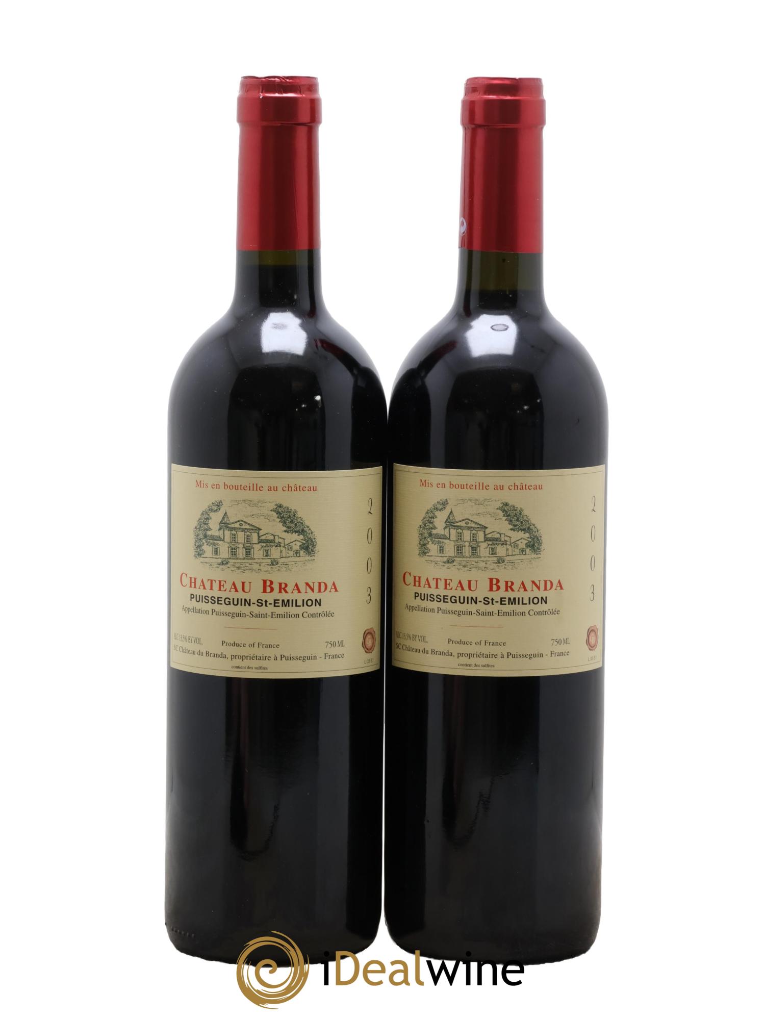 Château Branda 2003 - Posten von 2 Flaschen - 0