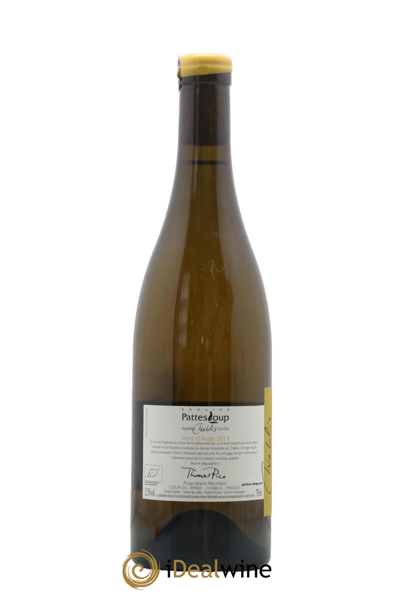 Chablis Vent d'Ange Pattes Loup (Domaine) 2014 - Lot de 1 bouteille - 1