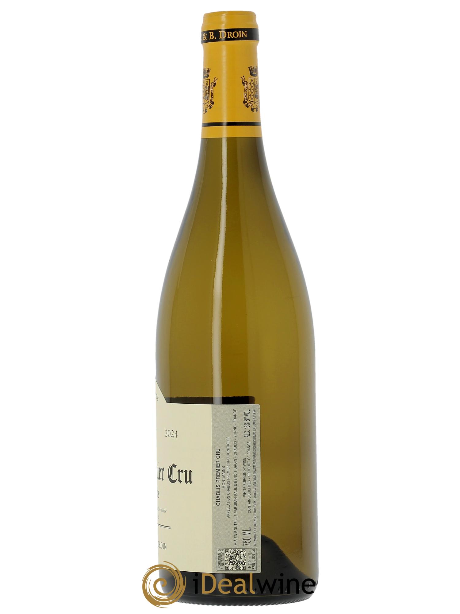 Chablis 1er Cru Montmains Jean-Paul & Benoît Droin (Domaine)  2024 - Lotto di 1 bottiglia - 1