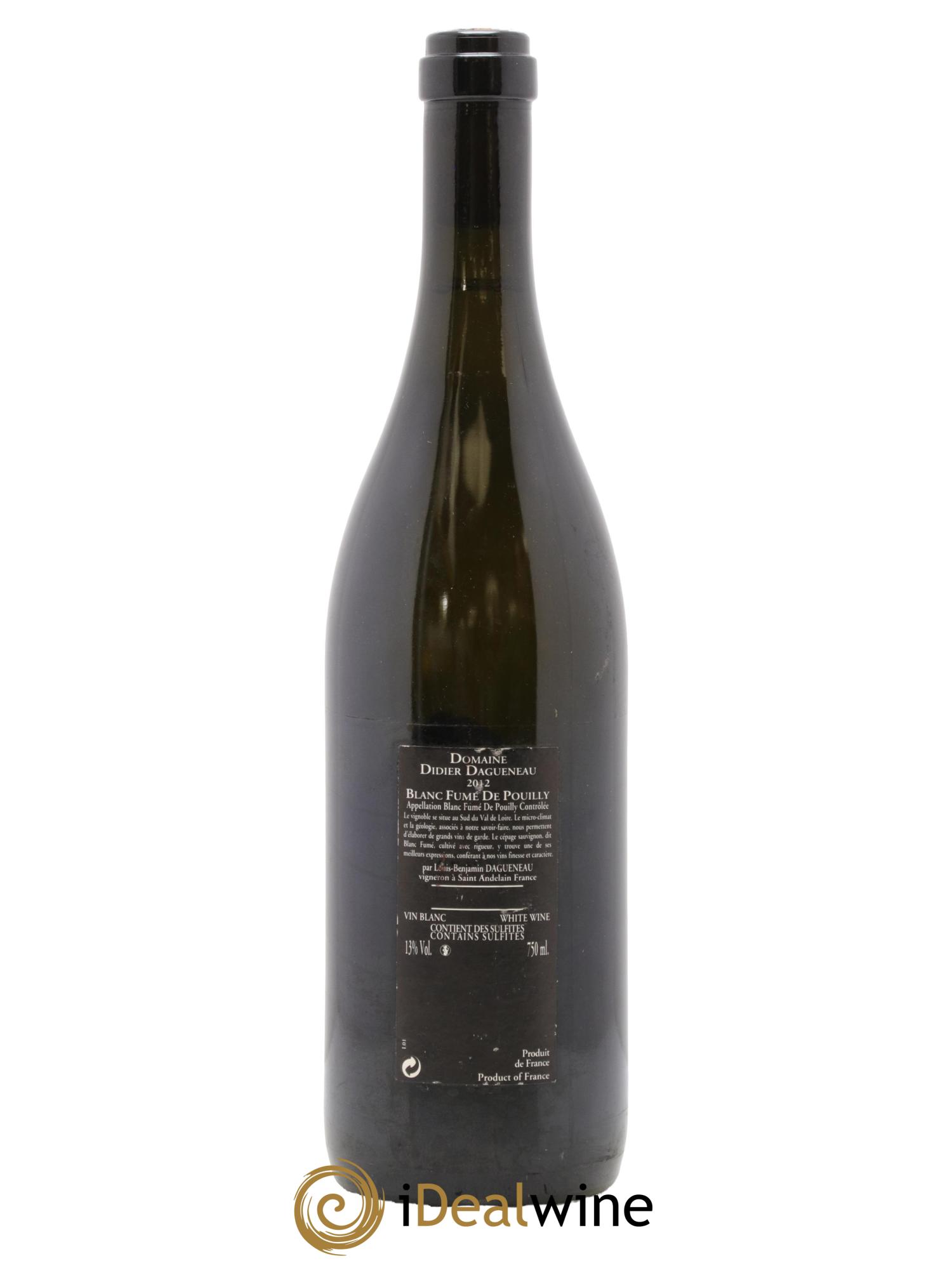 Vin de France (anciennement Pouilly-Fumé) Silex Dagueneau (Domaine Didier - Louis-Benjamin) 2012 - Lot de 1 bouteille - 1