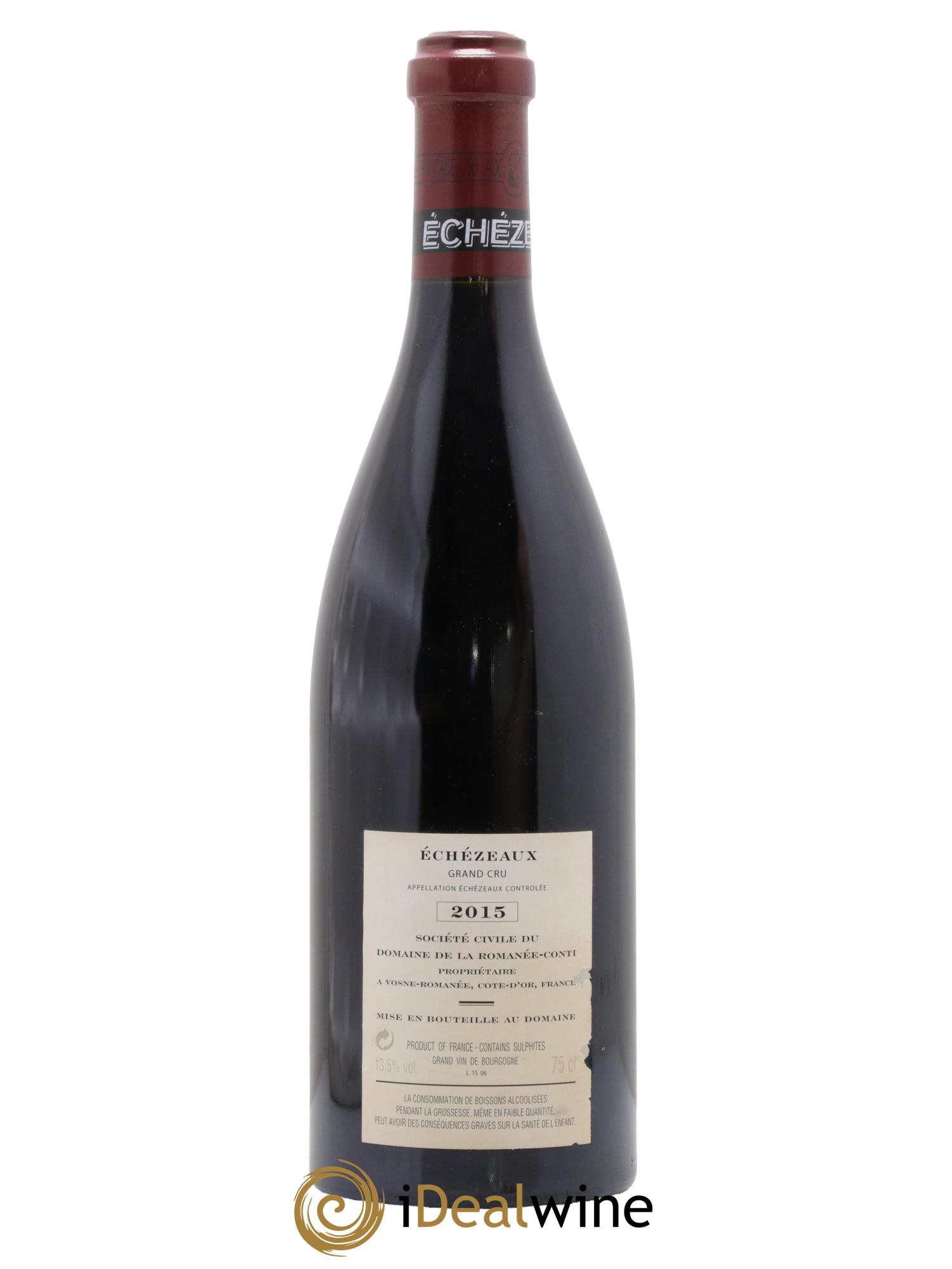 Echezeaux Grand Cru Domaine de la Romanée-Conti 2015 - Lot de 1 bouteille - 1