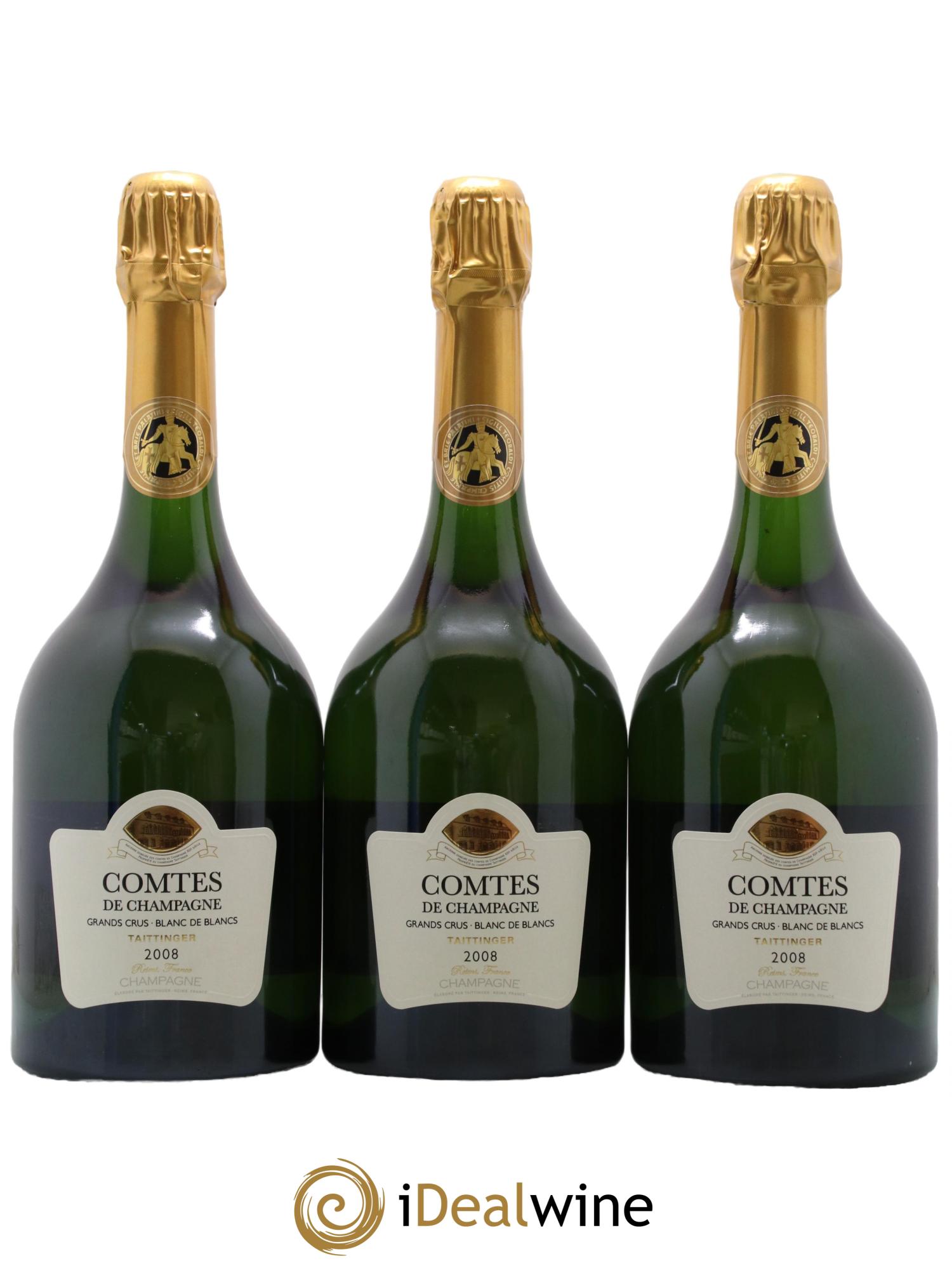 Comtes de Champagne Taittinger 2008 - Lot de 3 bouteilles - 0