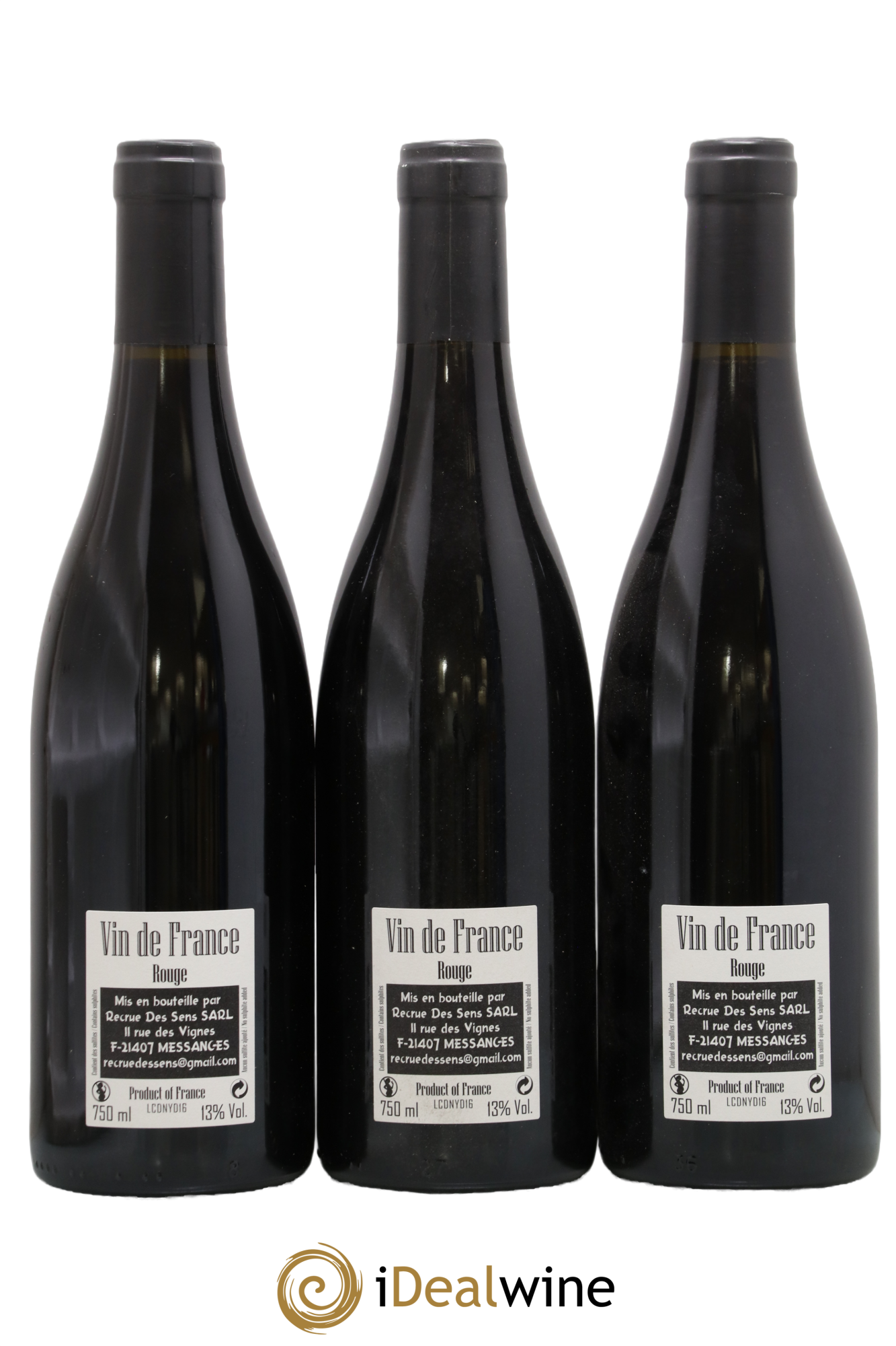 Vin de France CDN Yann Durieux - Recrue des Sens 2016 - Posten von 3 Flaschen - 1