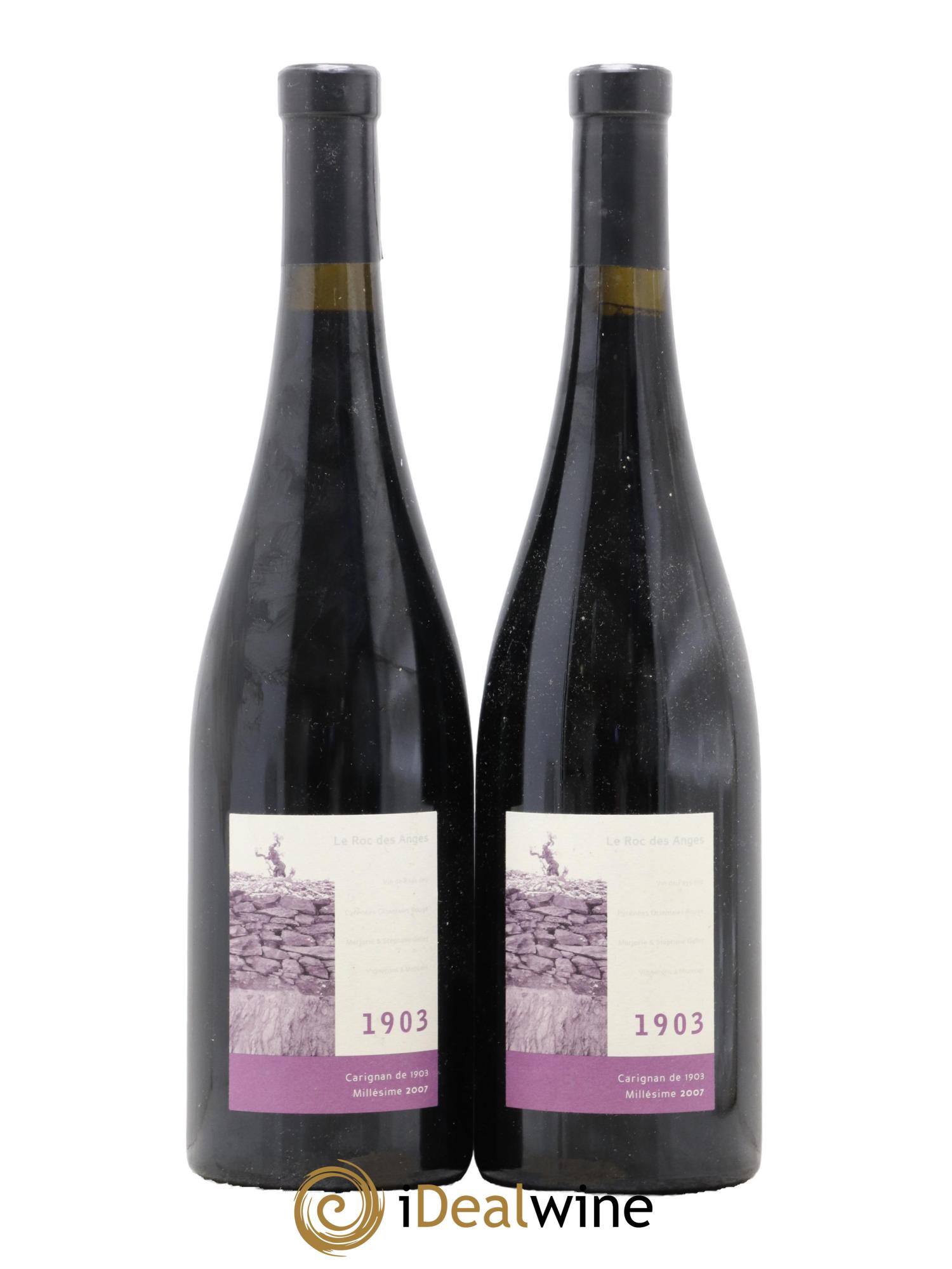 Côtes Catalanes Roc des Anges Carignan 1903 Marjorie et Stéphane Gallet 2007 - Lot de 2 bouteilles - 0