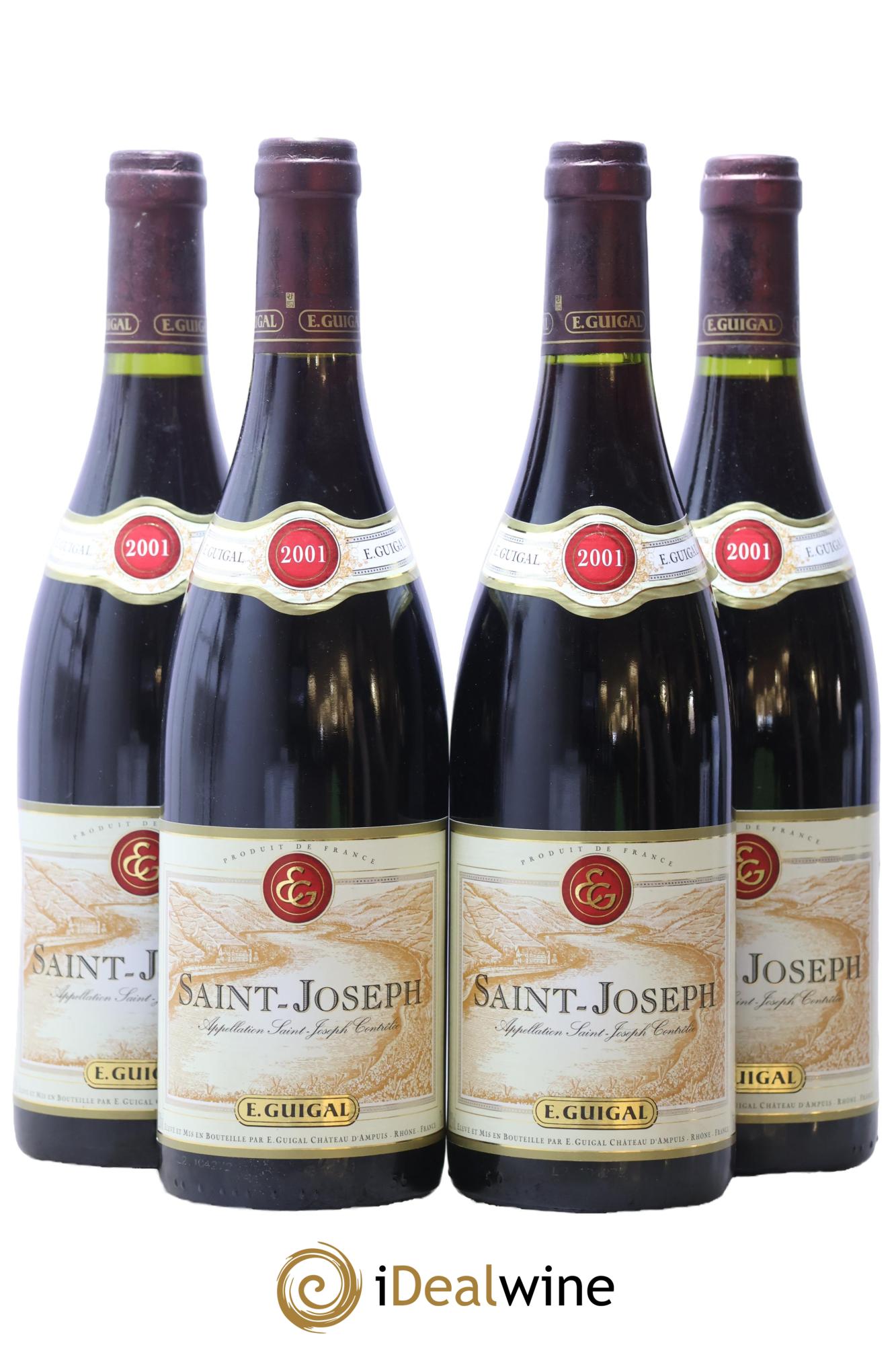 Saint-Joseph Guigal 2001 - Lot of 4 bottles - 0