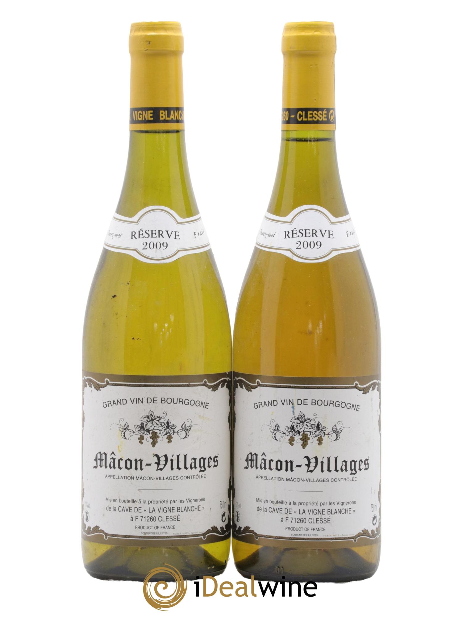 Mâcon-Villages Cave de la Vigne Blanche 2009 - Lot de 2 bouteilles - 0