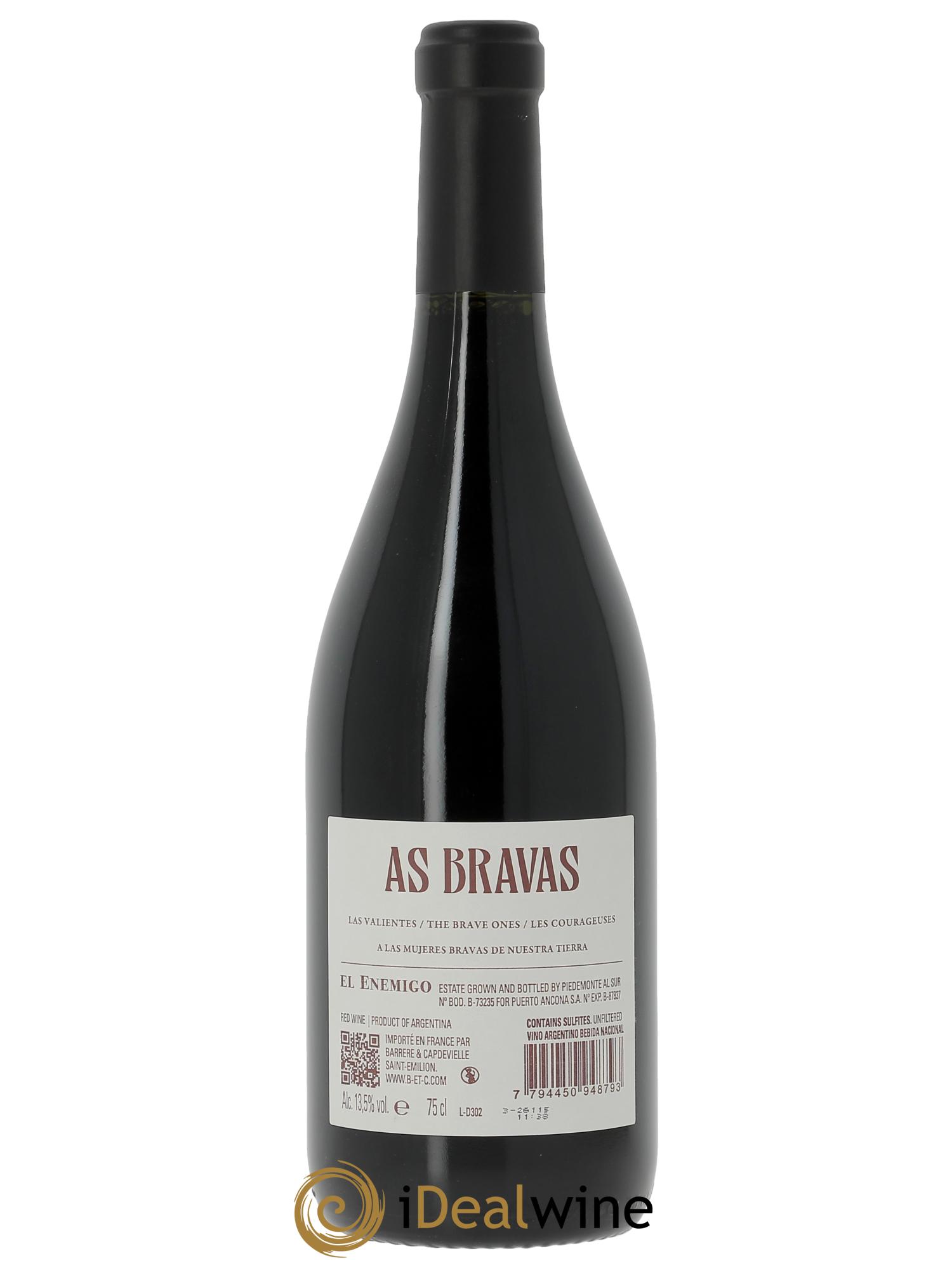 Malbec Mendoza As Bravas Gualtallary El Enemigo (CBO à partir de 6 bts) 2017 - Lot de 1 bouteille - 1