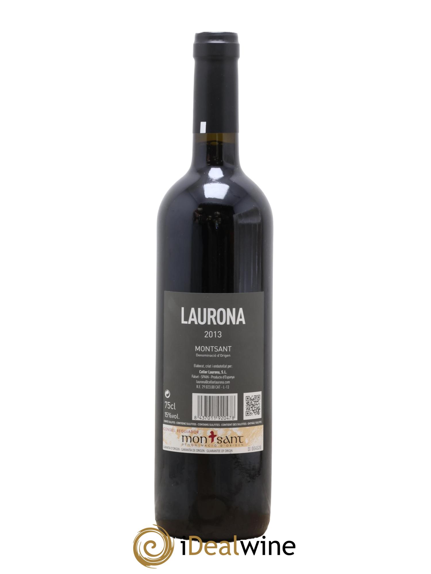 Montsant DO Celler Laurona 2013 - Lot de 1 bouteille - 1