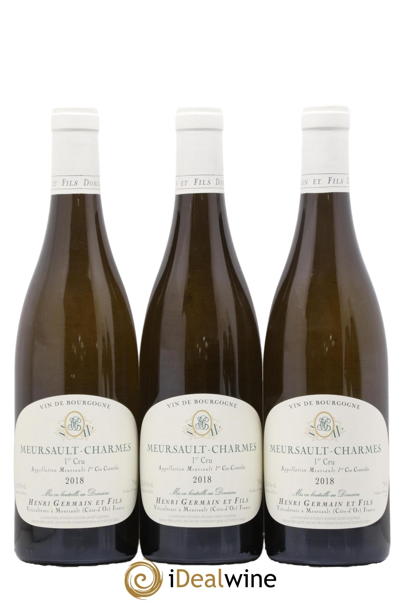 Meursault 1er Cru Charmes Henri Germain 2018 - Lotto di 3 bottiglie - 0